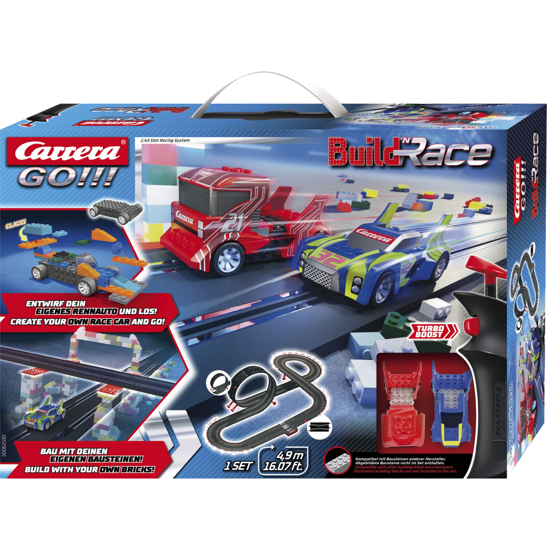 Carrera GO!!! Set - Build  n Race - Racing Set 1:43 4,9m ab 6 Jahren