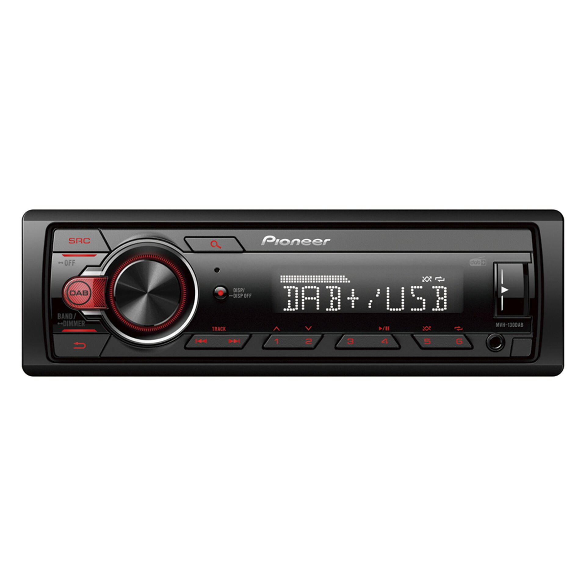 Pioneer MVH-130DABAN 4x 50W max, USB, Bluetooth, AUX In UKW, MW, LW, DAB, DAB+