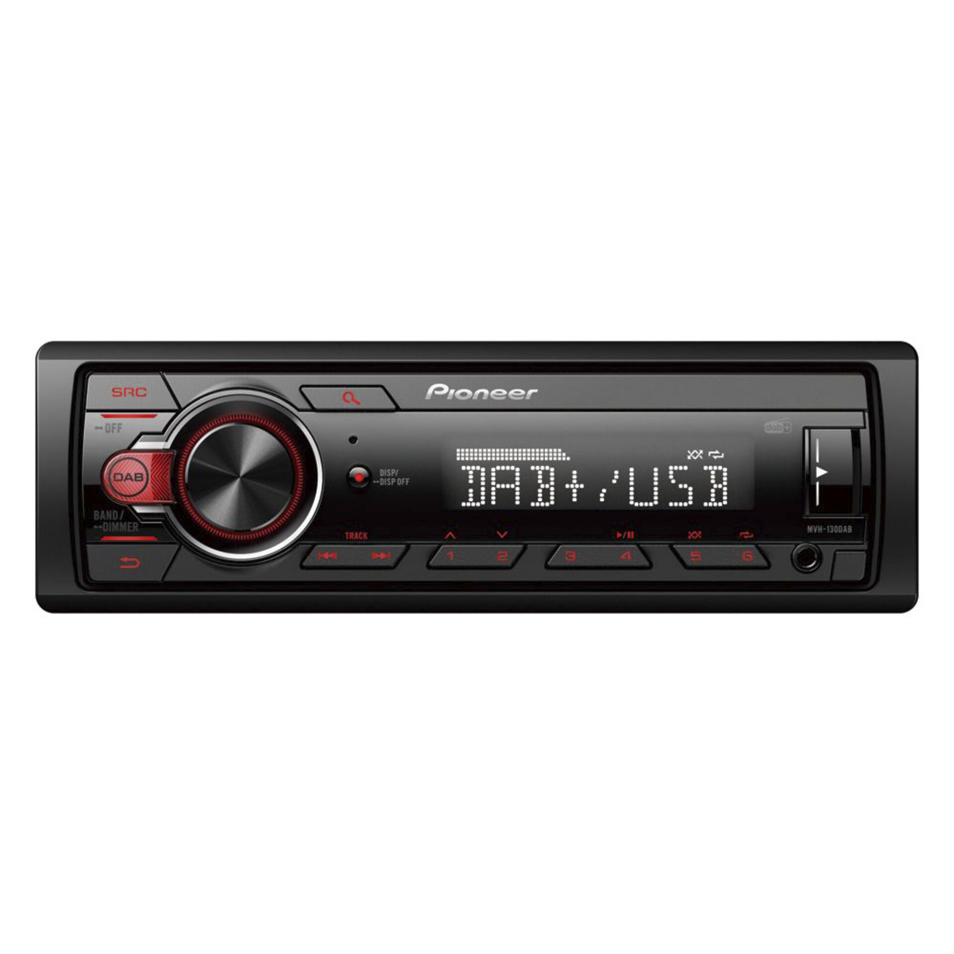 Pioneer MVH-130DABAN, 4x 50W max, Autoradio UKW, MW, LW, DAB, DAB+