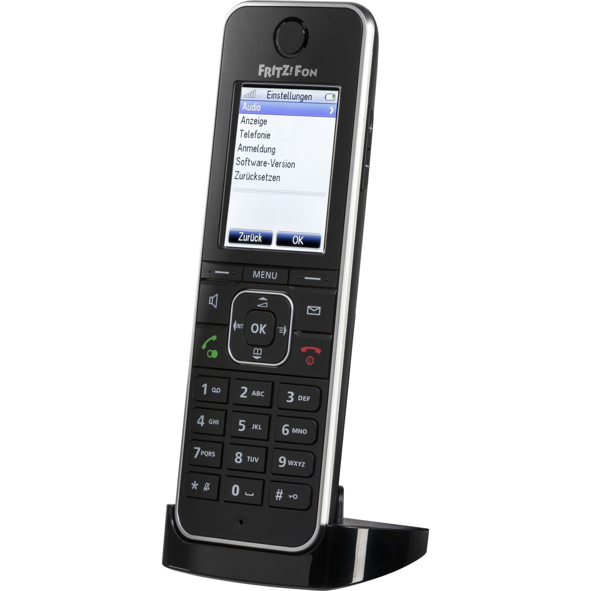 AVM FRITZ!Fon C6 schwarz, DECT Mobilteil HD-Telefonie, Headset-Anschluss, Farbdisplay