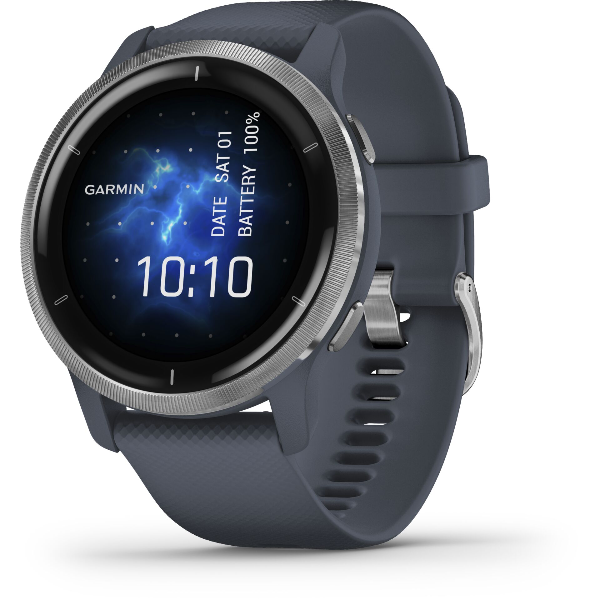 Garmin Venu 2 3,3 cm (1.3) AMOLED 45 mm Digital 416 x 416 Pixel Touchscreen Silber WLAN GPS