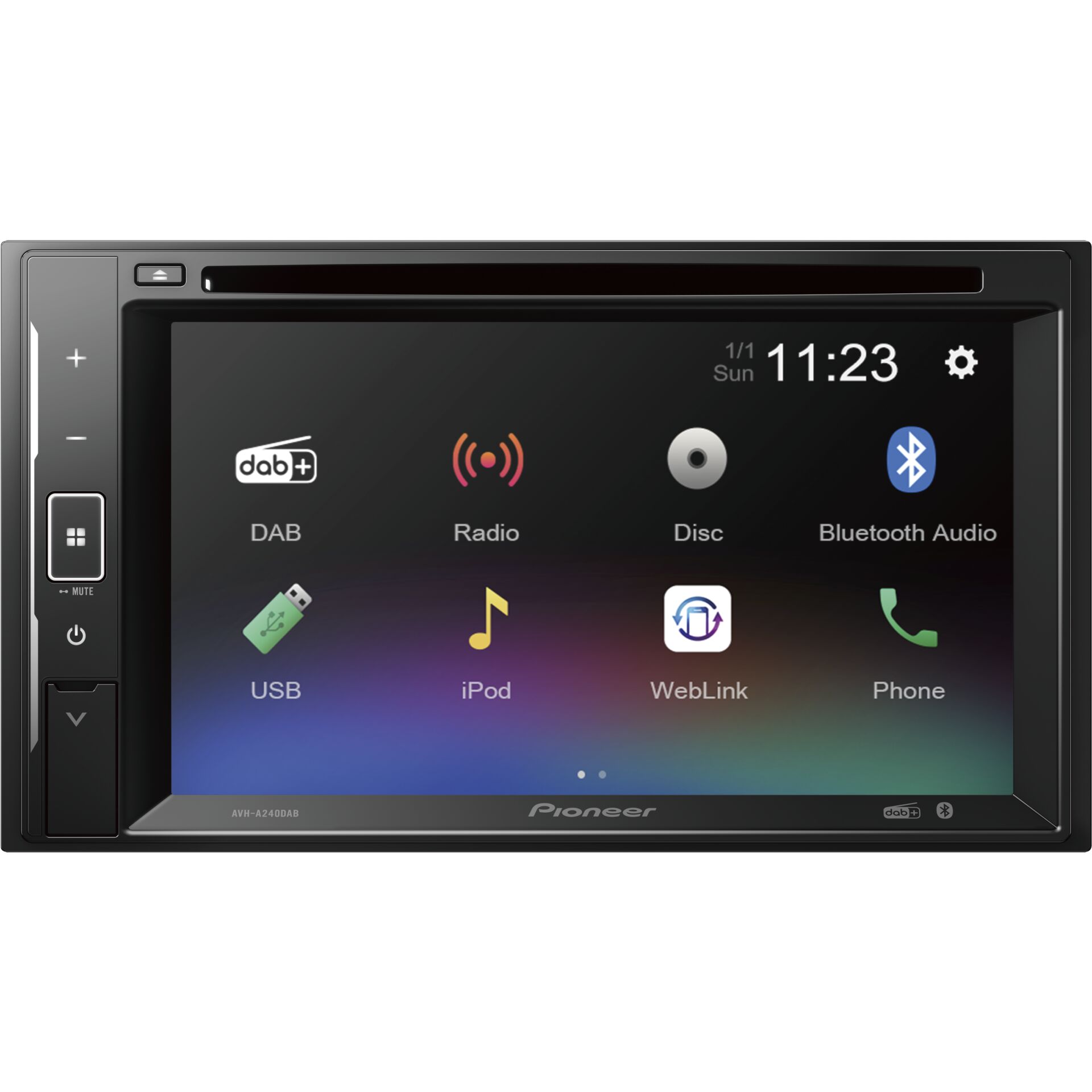 Pioneer AVH-A240DAB Schwarz 200 W Bluetooth