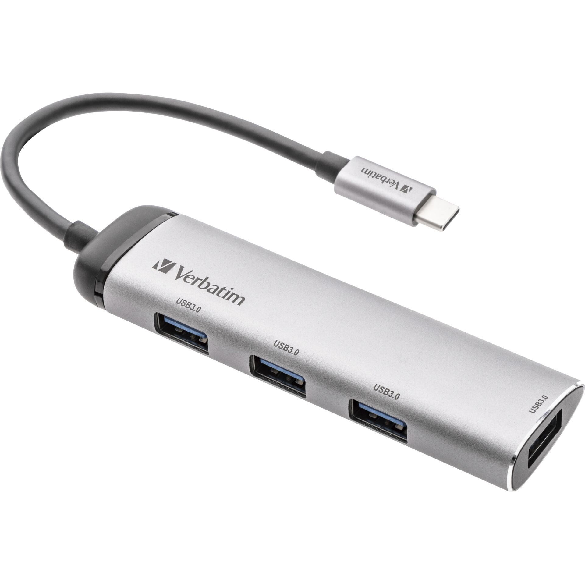 Verbatim USB-Hub, 4x USB-A 3.0, USB-C 3.0 [Stecker] 