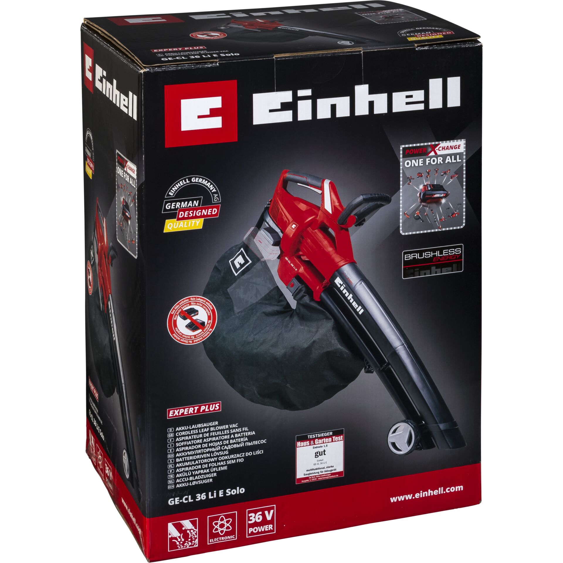 Einhell GE-CL 36 Li E-Solo cordless leaf blower 210 km/h Lithium