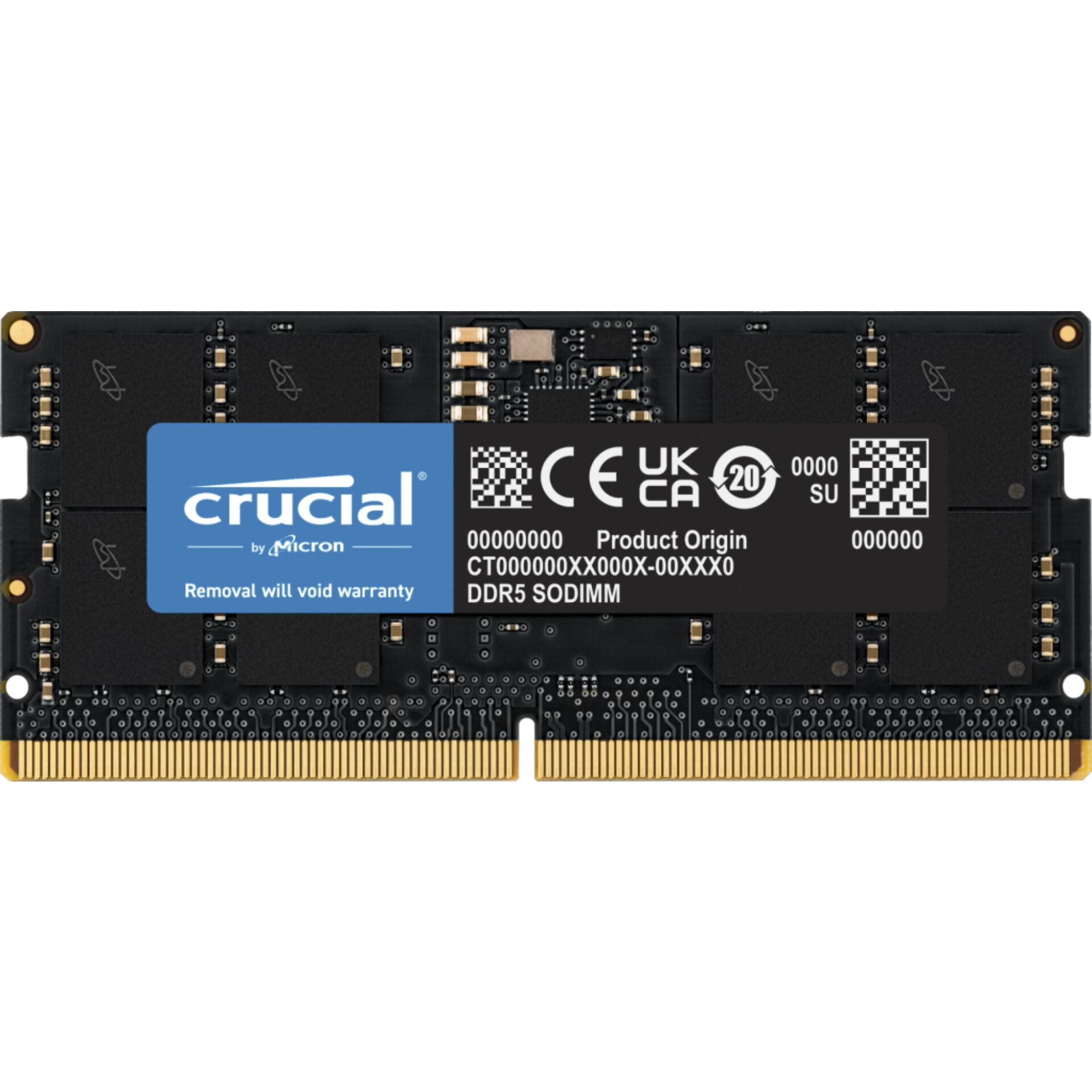 DDR5RAM 16GB DDR5-4800 Crucial SO-DIMM on-die ECC, CL40-39-39