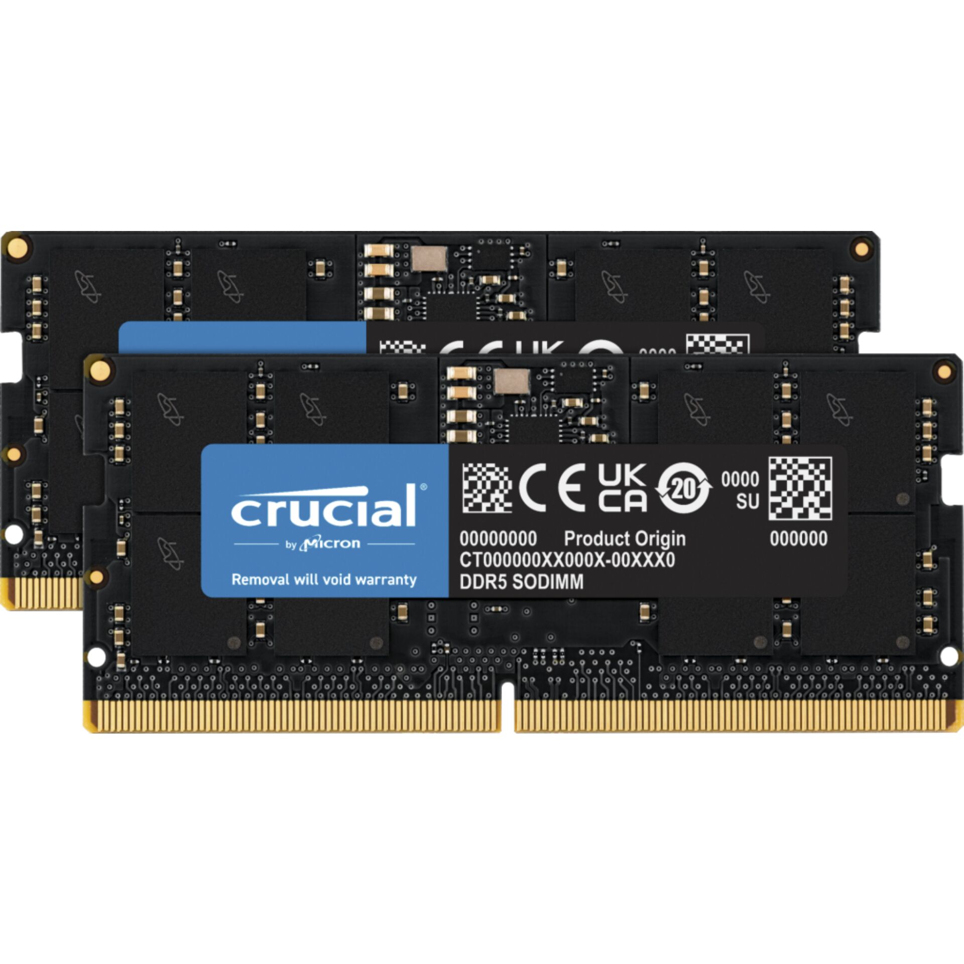 DDR5RAM 2x 16GB DDR5-4800 Crucial SO-DIMM on-die ECC, CL40-39-39 Kit