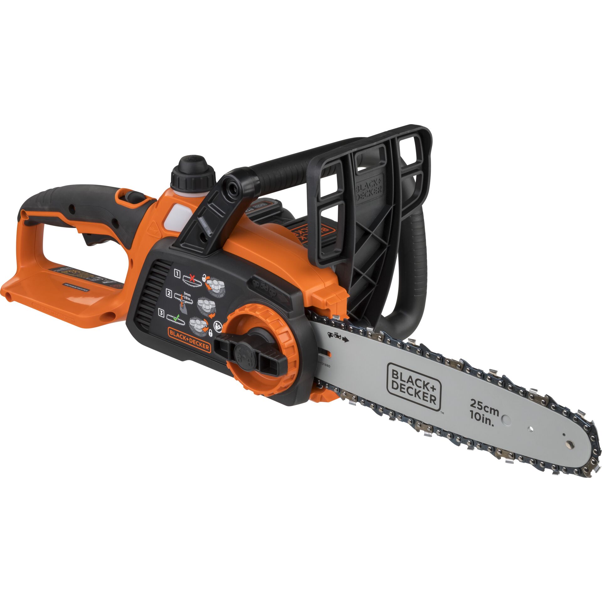 Black & Decker GKC1825L20 Motorsäge Schwarz, Orange