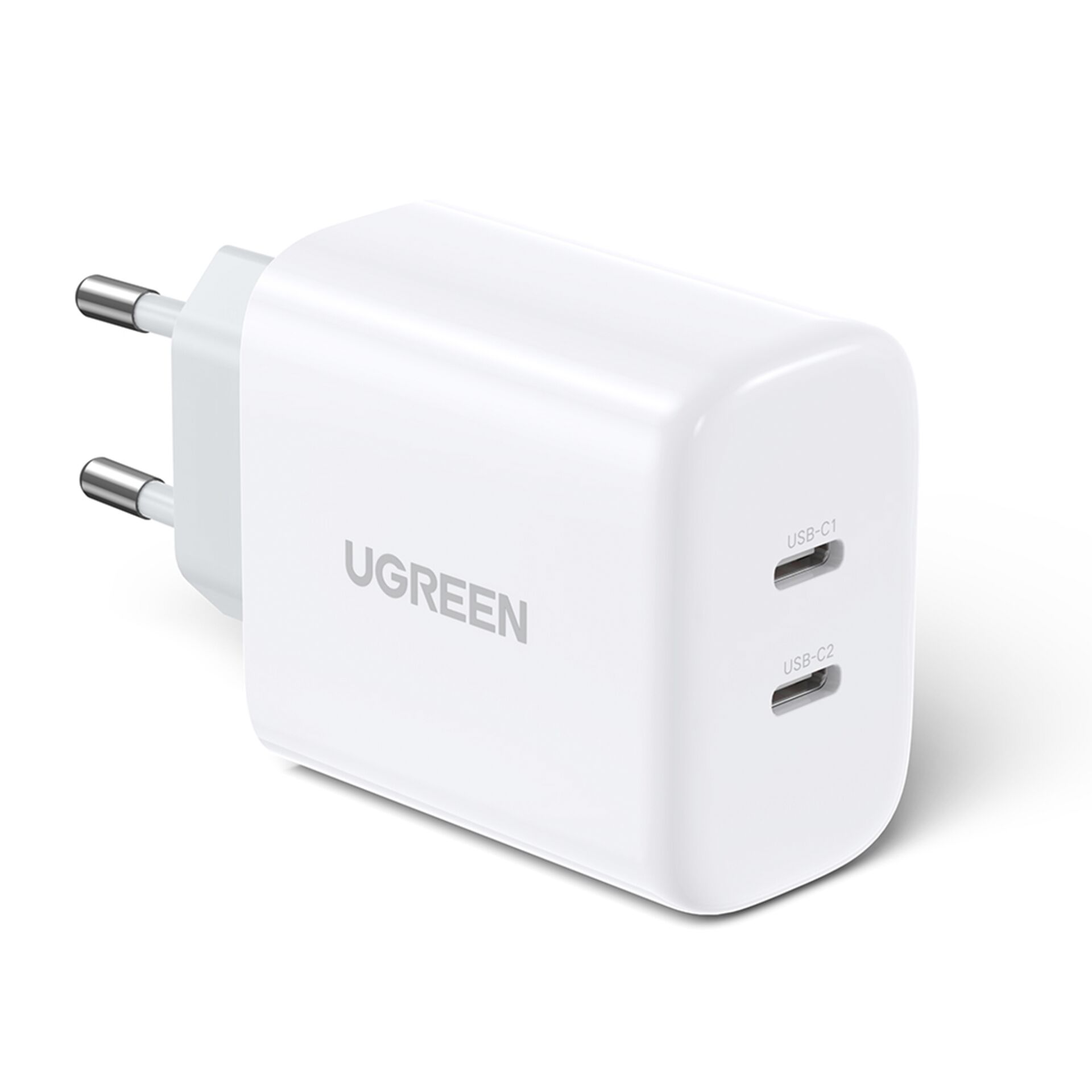 UGREEN USB-C+USB-C 40W PD Wall Charger (20W+20W) EU White