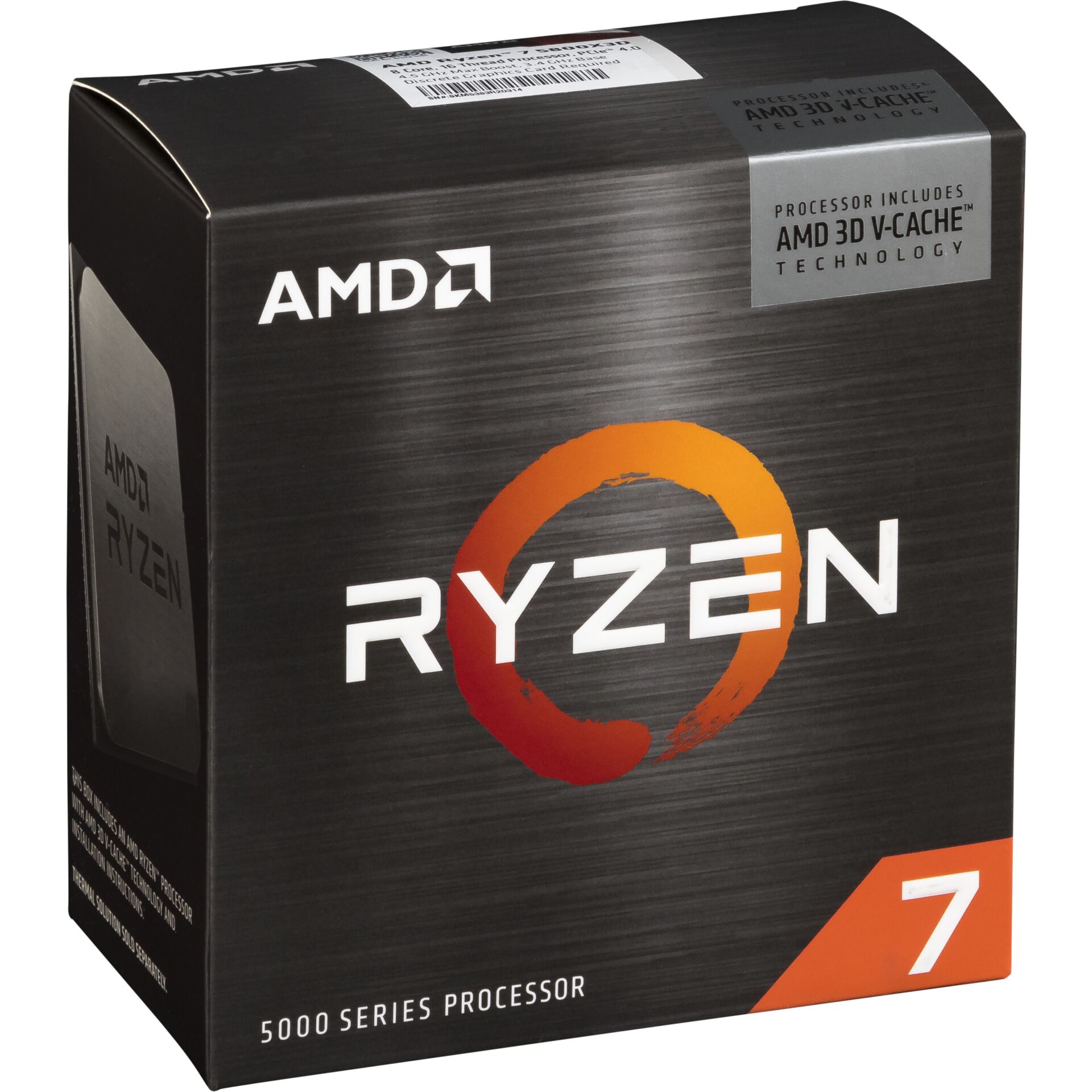 AMD Ryzen 7 5800X3D, 8C/16T, 3.40-4.50GHz, boxed ohne Kühler, Sockel AM4 (PGA), Vermeer-X CPU