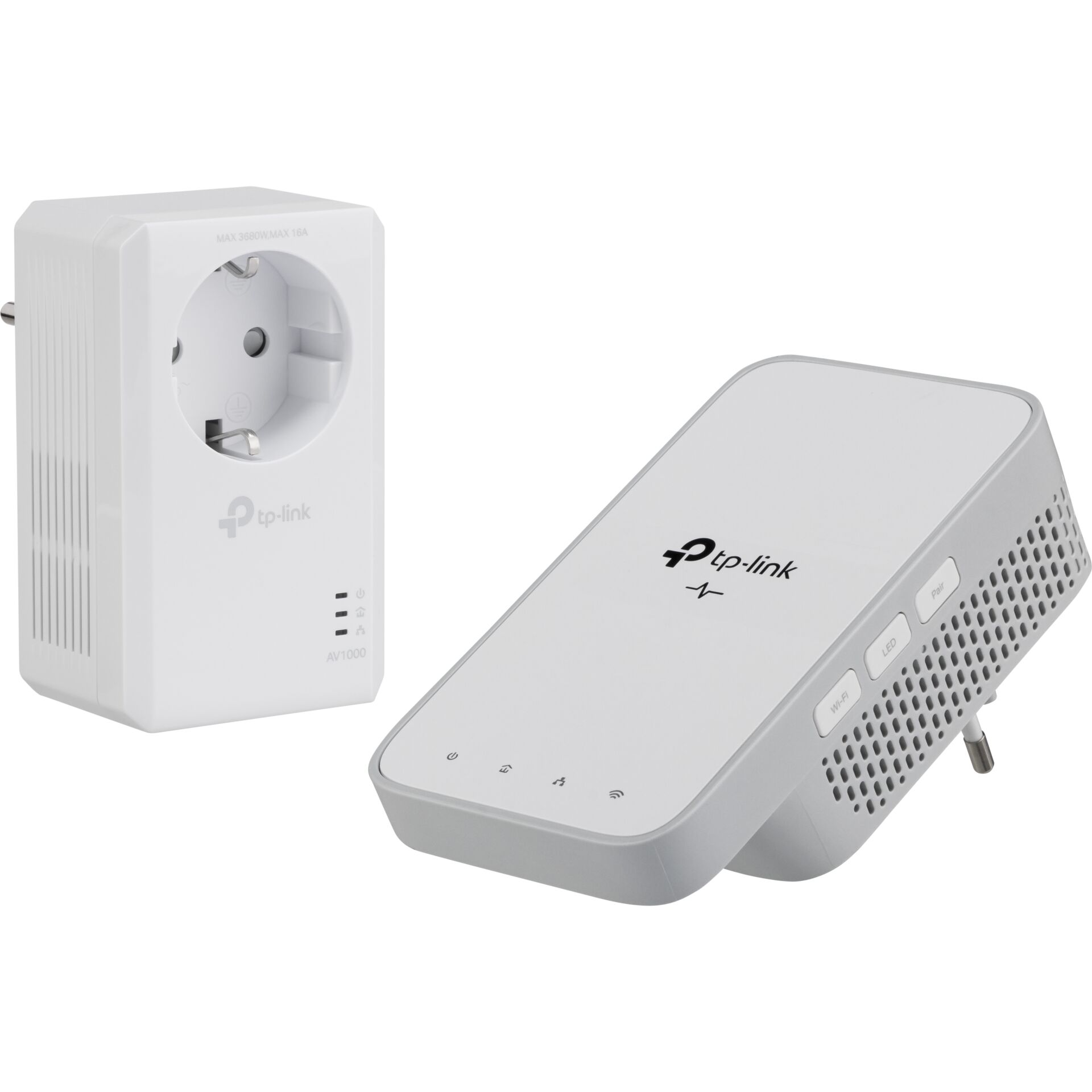 TP-Link AV1000 AC1200 Gigabit-WLAN Passthrough Powerline Extender Kit, 2er-Bundle