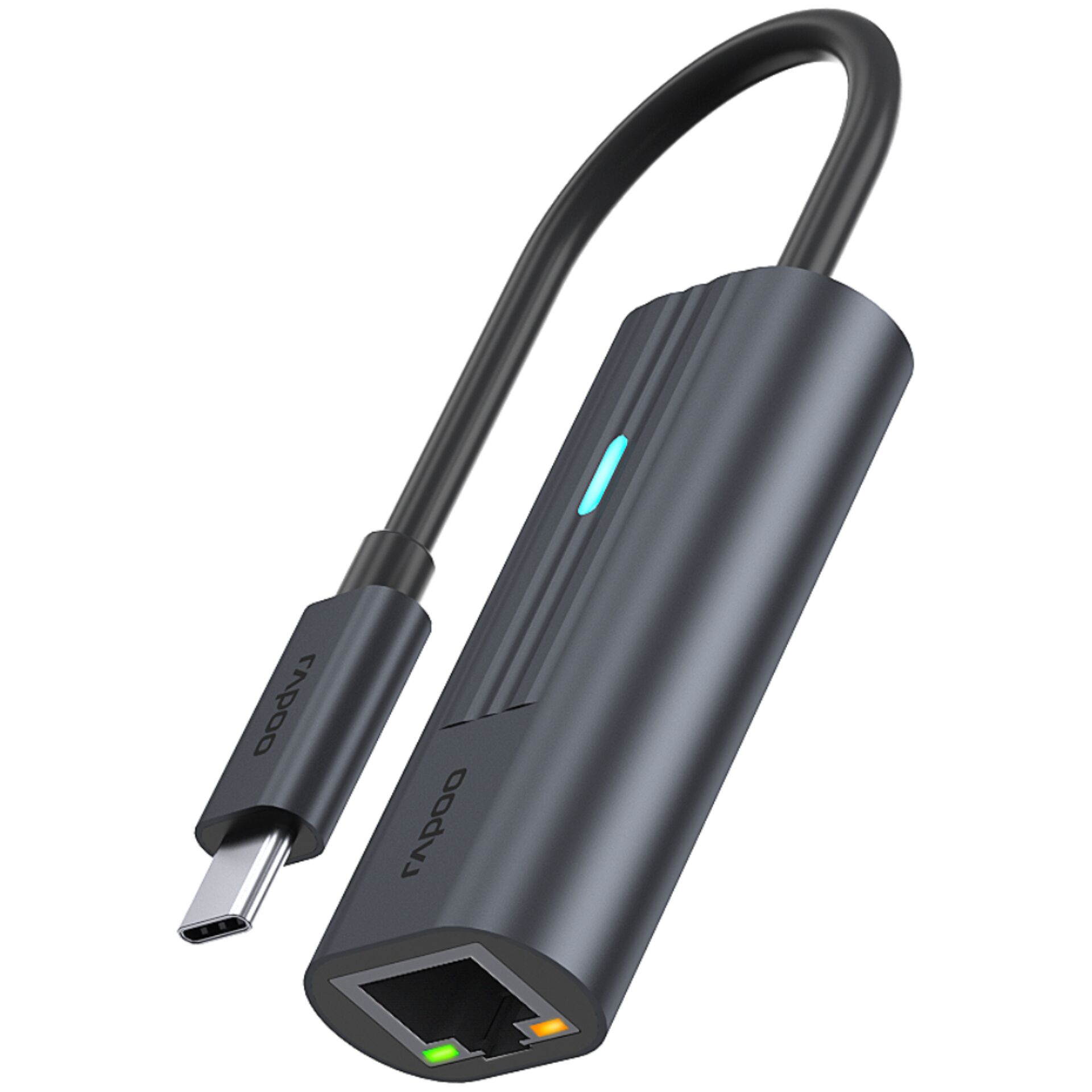 Rapoo USB-C Adapter grau USB-C auf Gigabit LAN