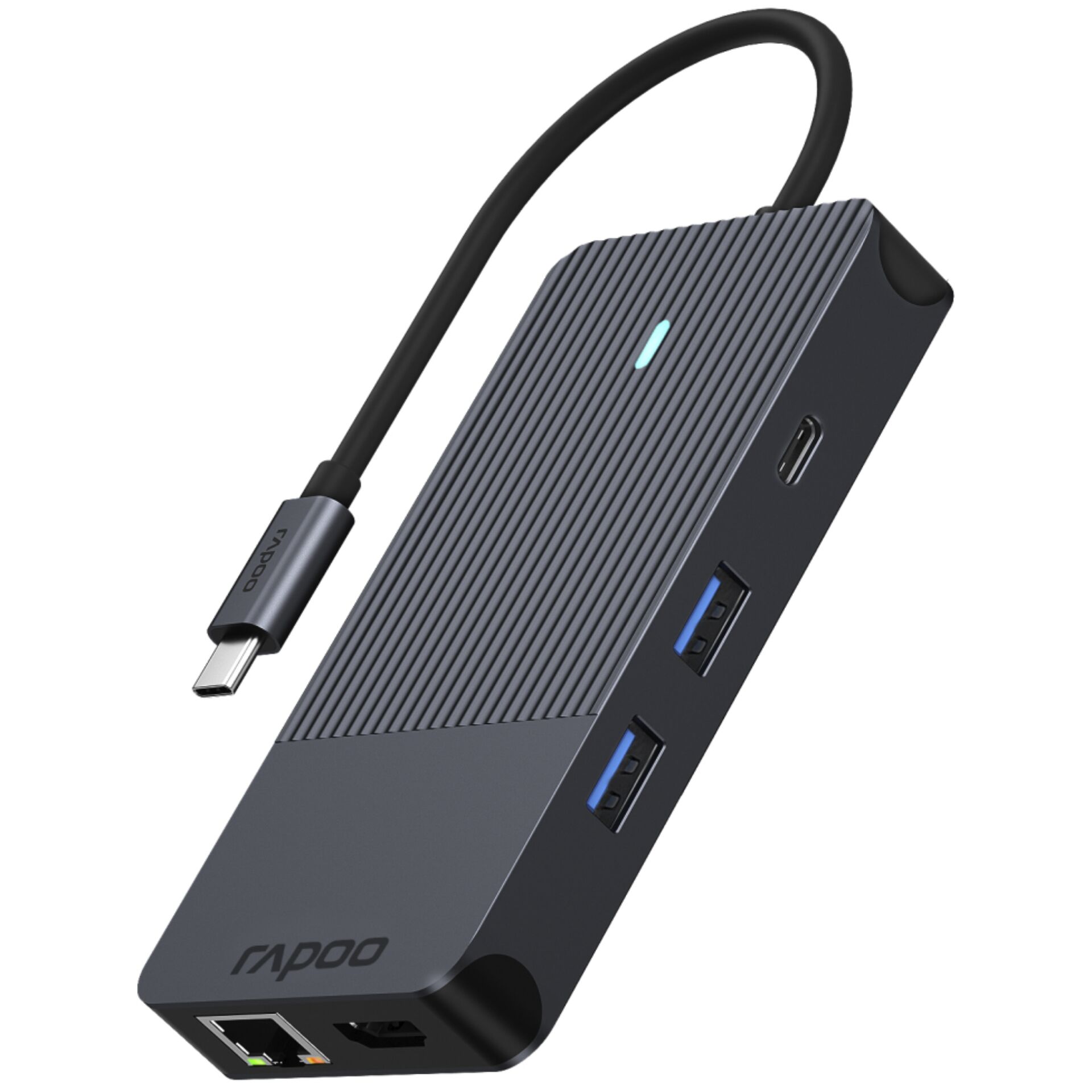 Rapoo USB-C Multiport Adapter 10-in-1, grau