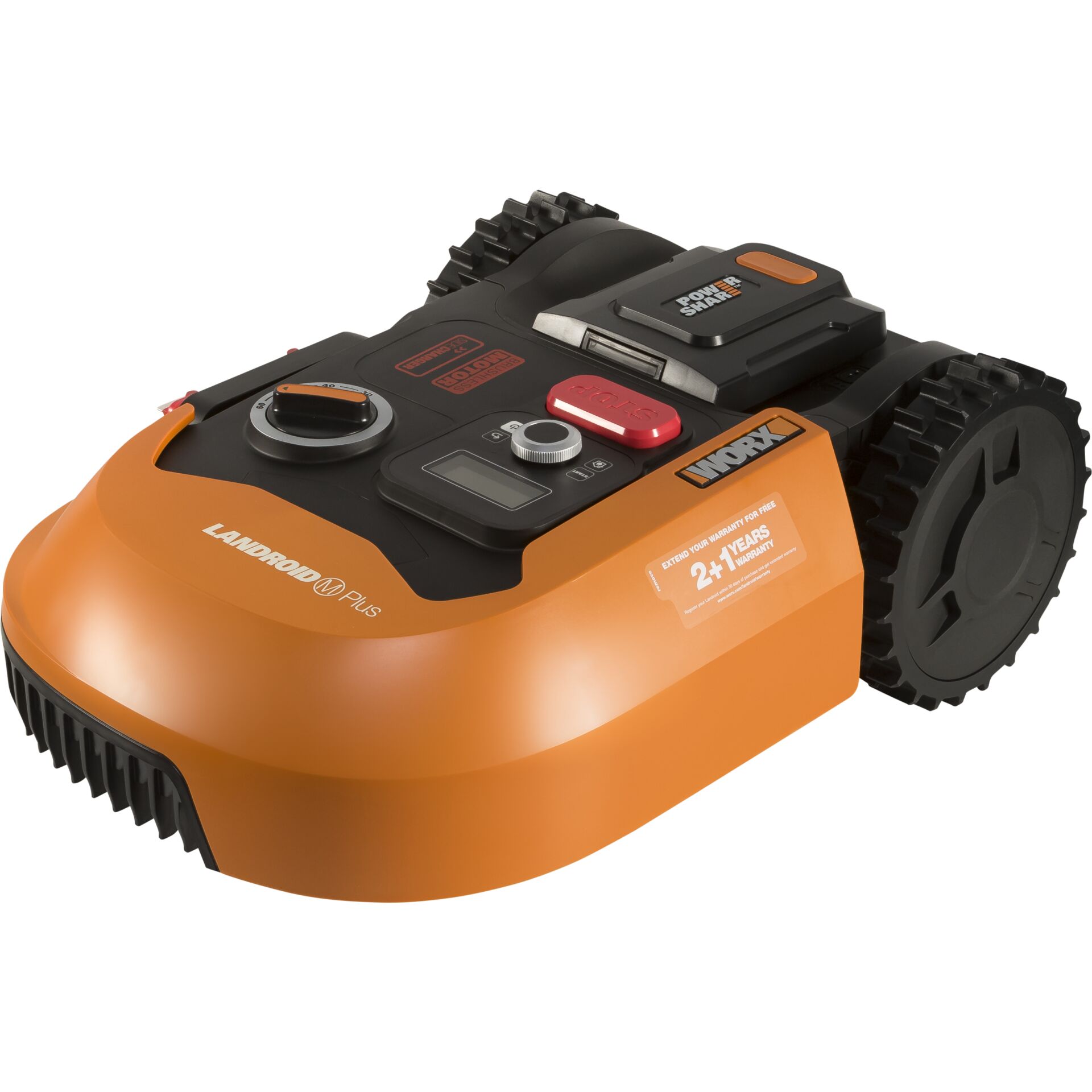 Worx WR165E 20V PowerShare Landroid M500 Plus, inkl. 1x Akku, Ladestation, 9x Ersatzmesser...