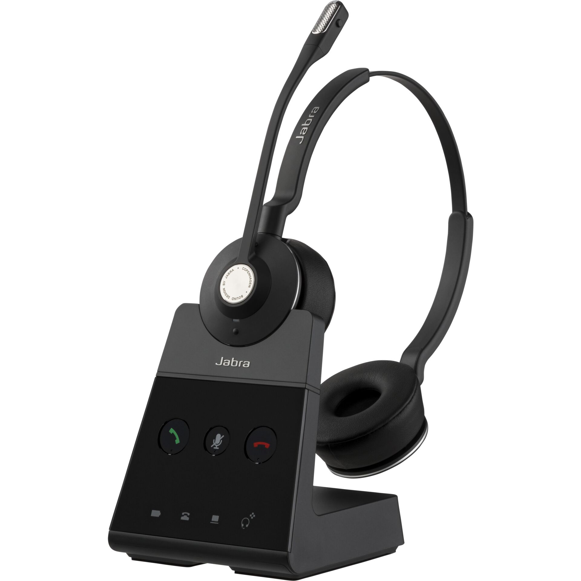 Jabra Engage 65 Stereo (DE) Headset, mit Busylight unterstützt: DECT, Multipoint, Ladestation