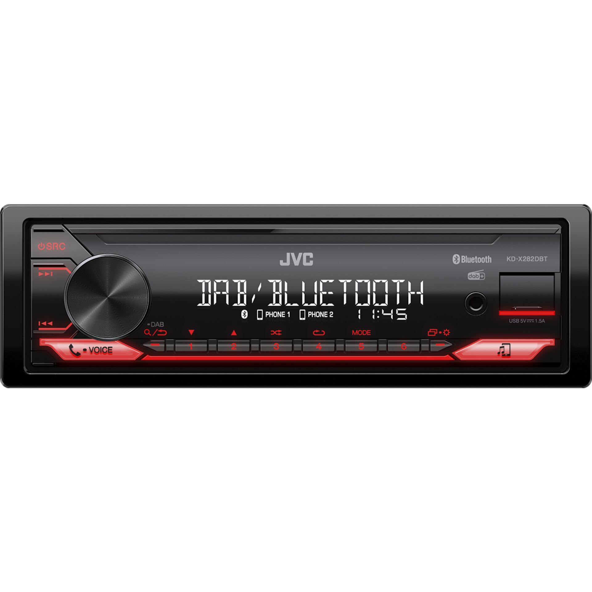 JVC KD-X282DBT Auto Media-Receiver Schwarz 200 W Bluetooth