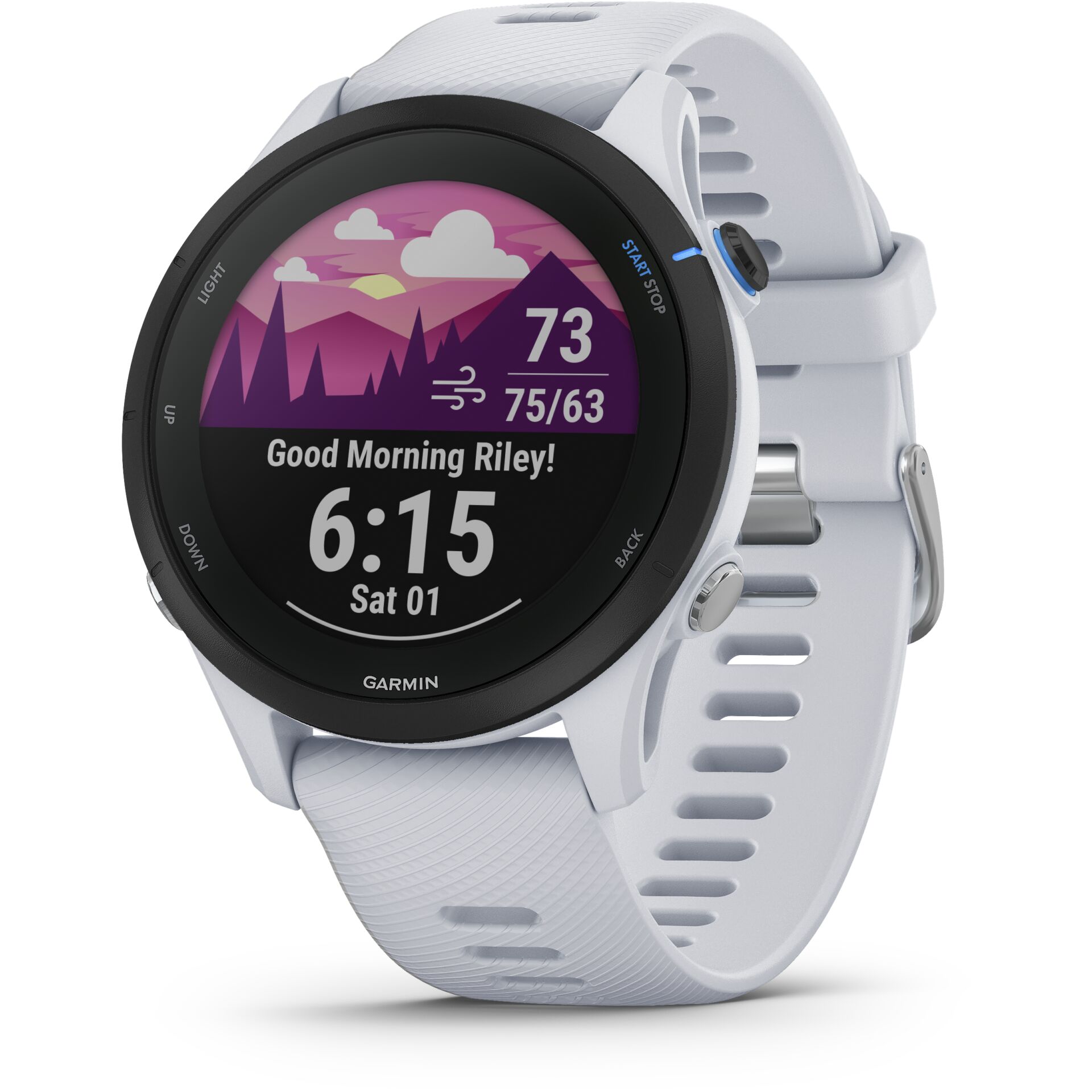 Garmin Forerunner 255 Music 3,3 cm (1.3) MIP 46 mm Digital 260 x 260 Pixel Touchscreen Weiß WLAN GPS