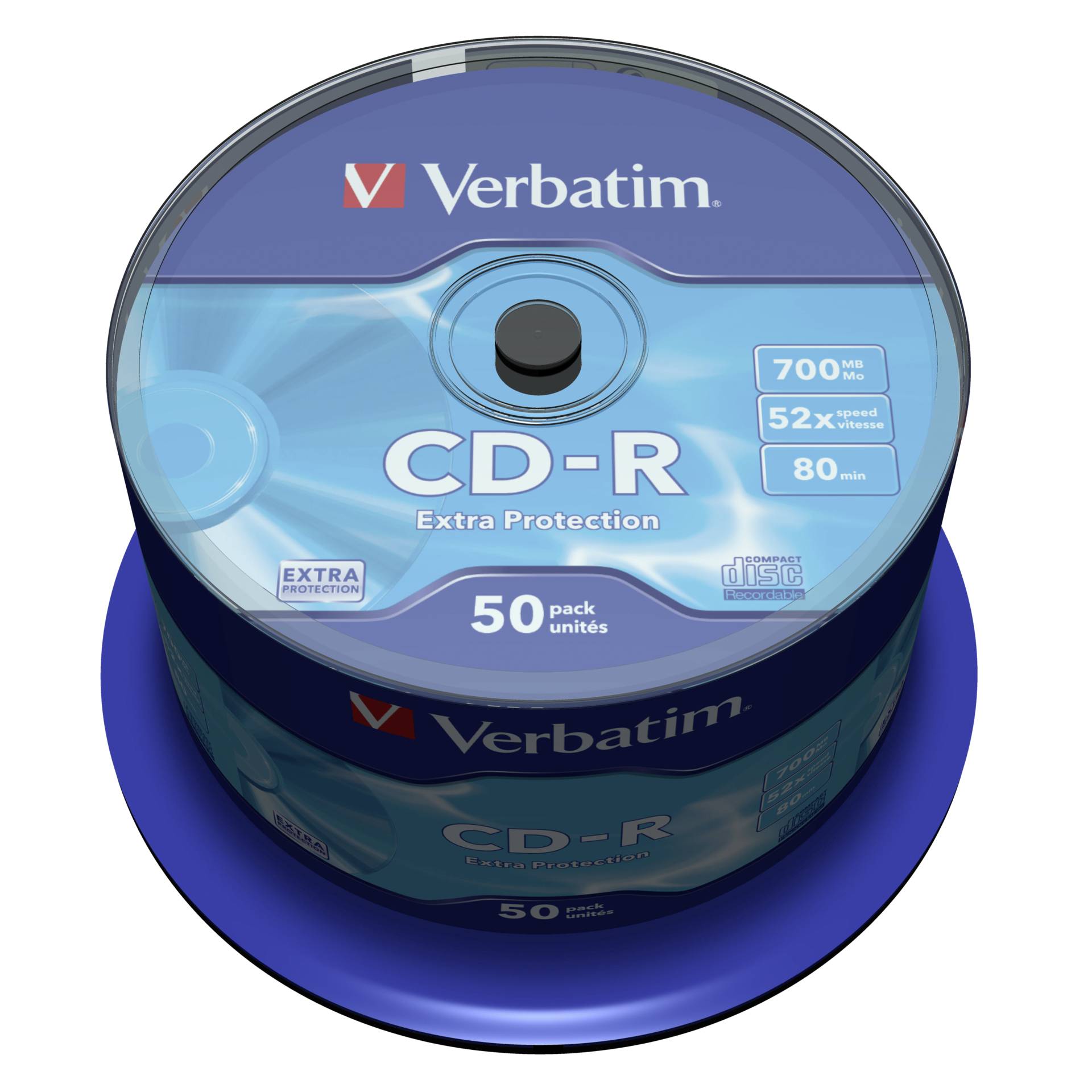 Verbatim CD-R 52x 50er Spindel 700MB CD-Rohlinge 