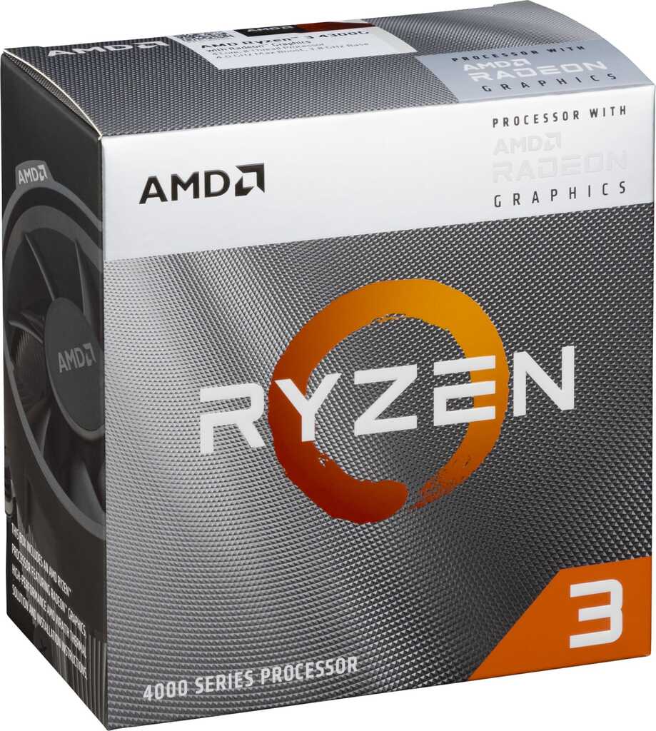 AMD Ryzen 3 4300G, 4C/8T, 3.80-4.00GHz, boxed, Sockel AMD AM4 (PGA1331), Renoir CPU