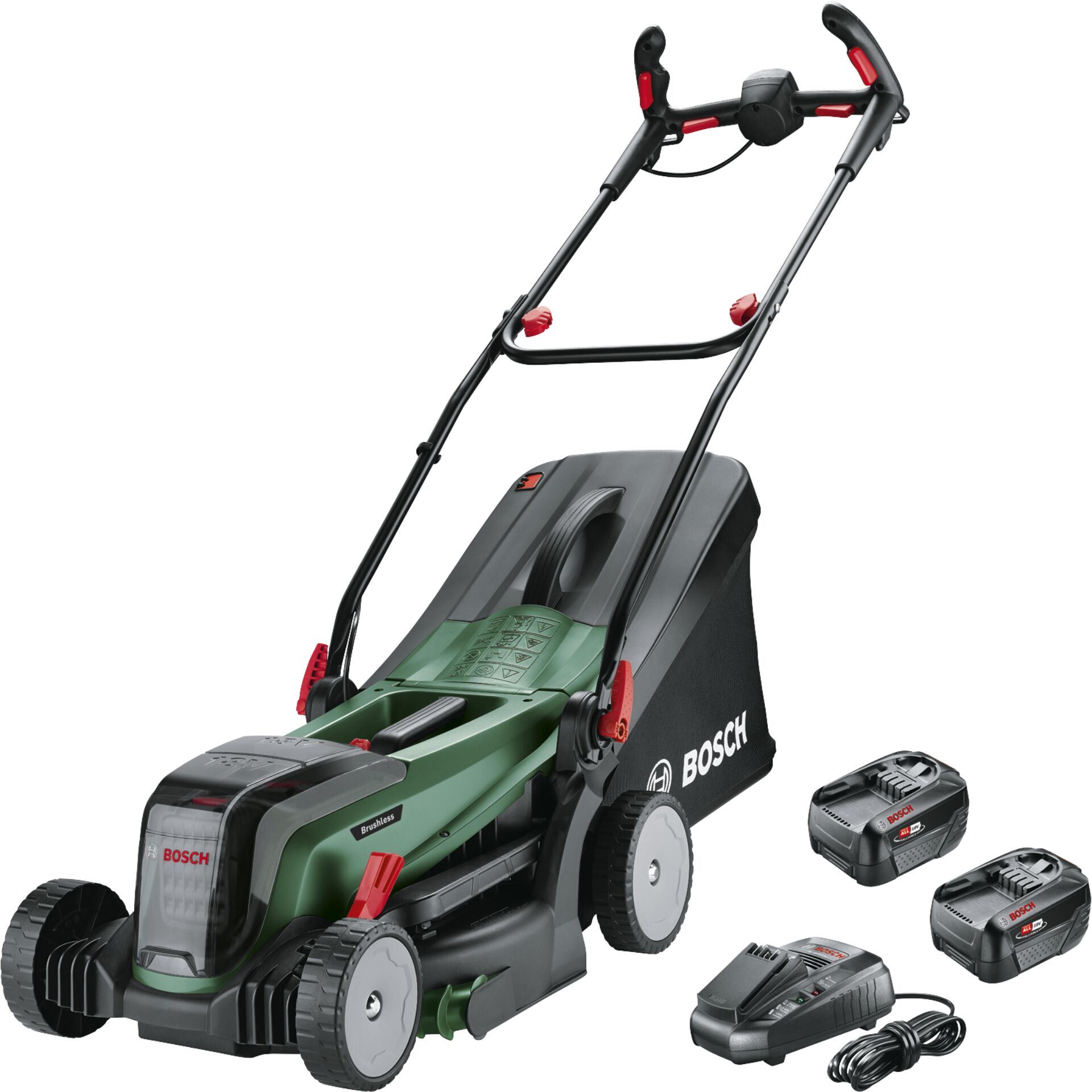 Bosch 37-550 Rasenmäher mit Radantrieb Akku Schwarz, Grün