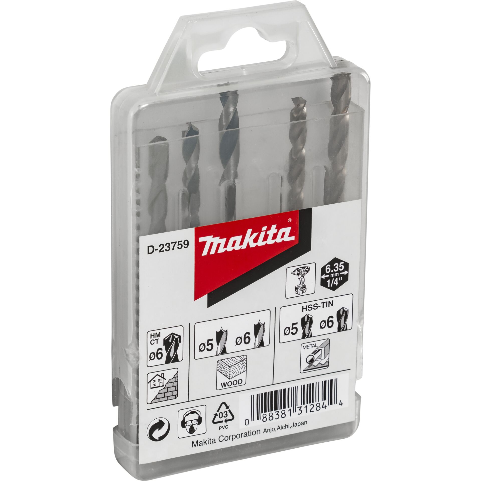 Makita D-23759 Bohrer-Set 1/4