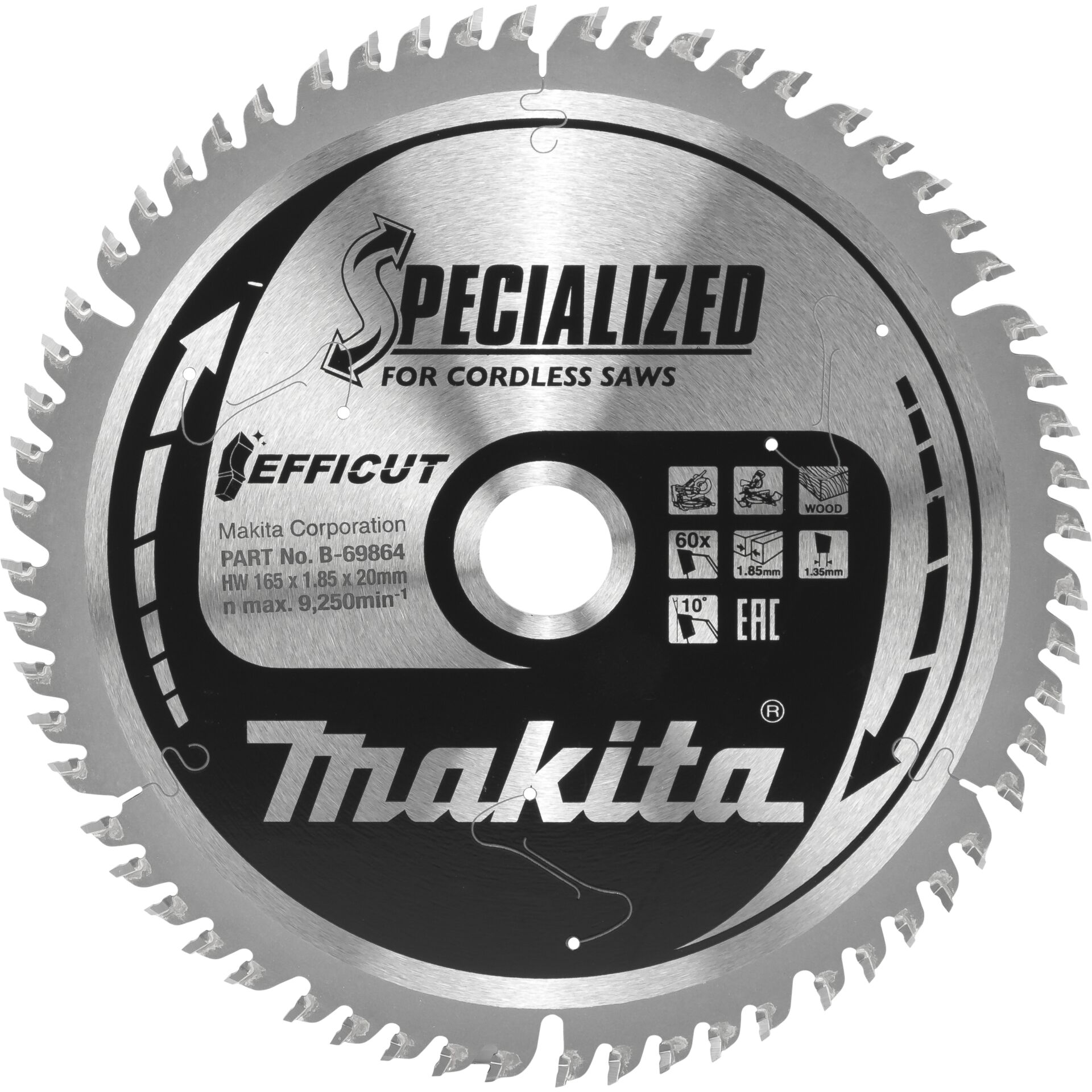 Makita B-69864 EFFICUT Sägeb.165x20x60Z