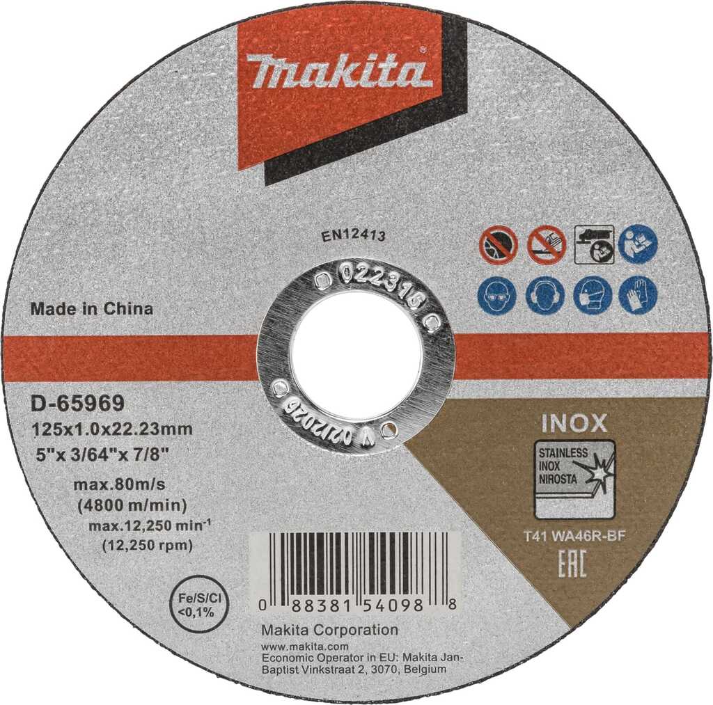 Makita D-65969 Trennscheibe 125x1,0mm INOX