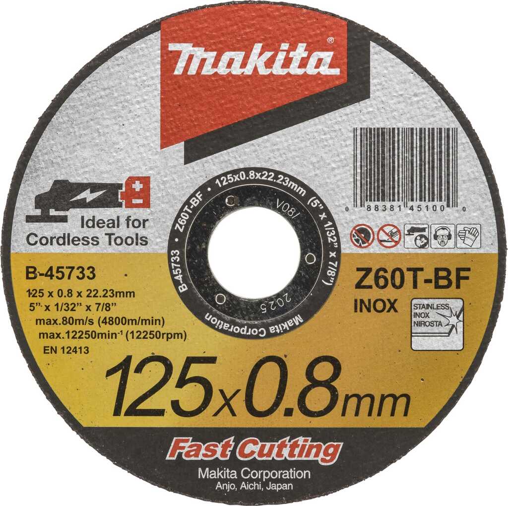 Makita B-45733 Trennscheibe 125x0,8mm INOX