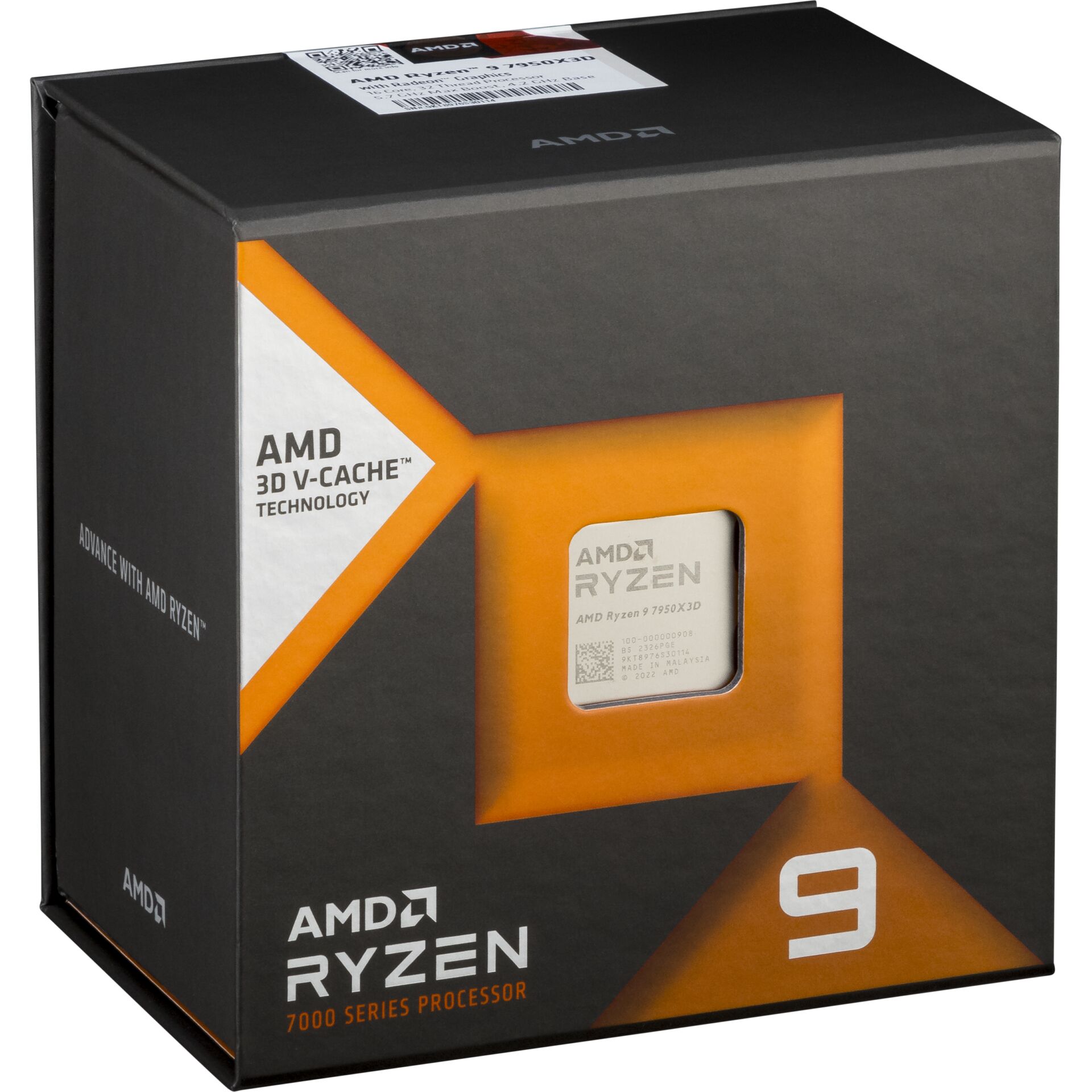 AMD Ryzen 9 7950X3D, 16C/32T, 4.20-5.70GHz, boxed ohne Kühler, Sockel AMD AM5 (LGA1718), Raphael-X CPU