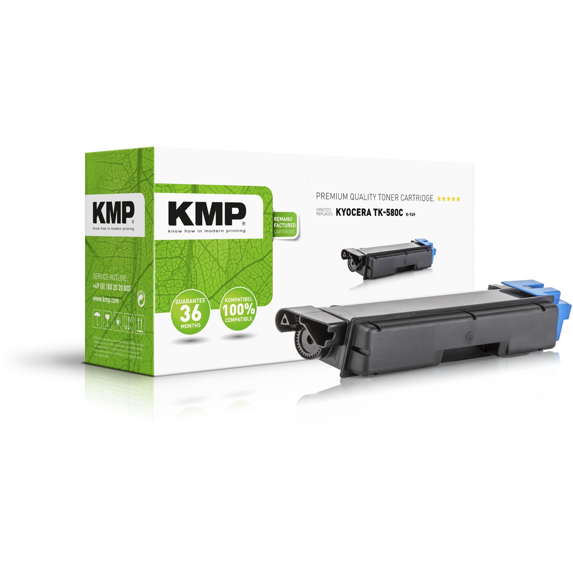 KMP K-T49 Toner cyan kompatibel mit Kyocera TK-580 C