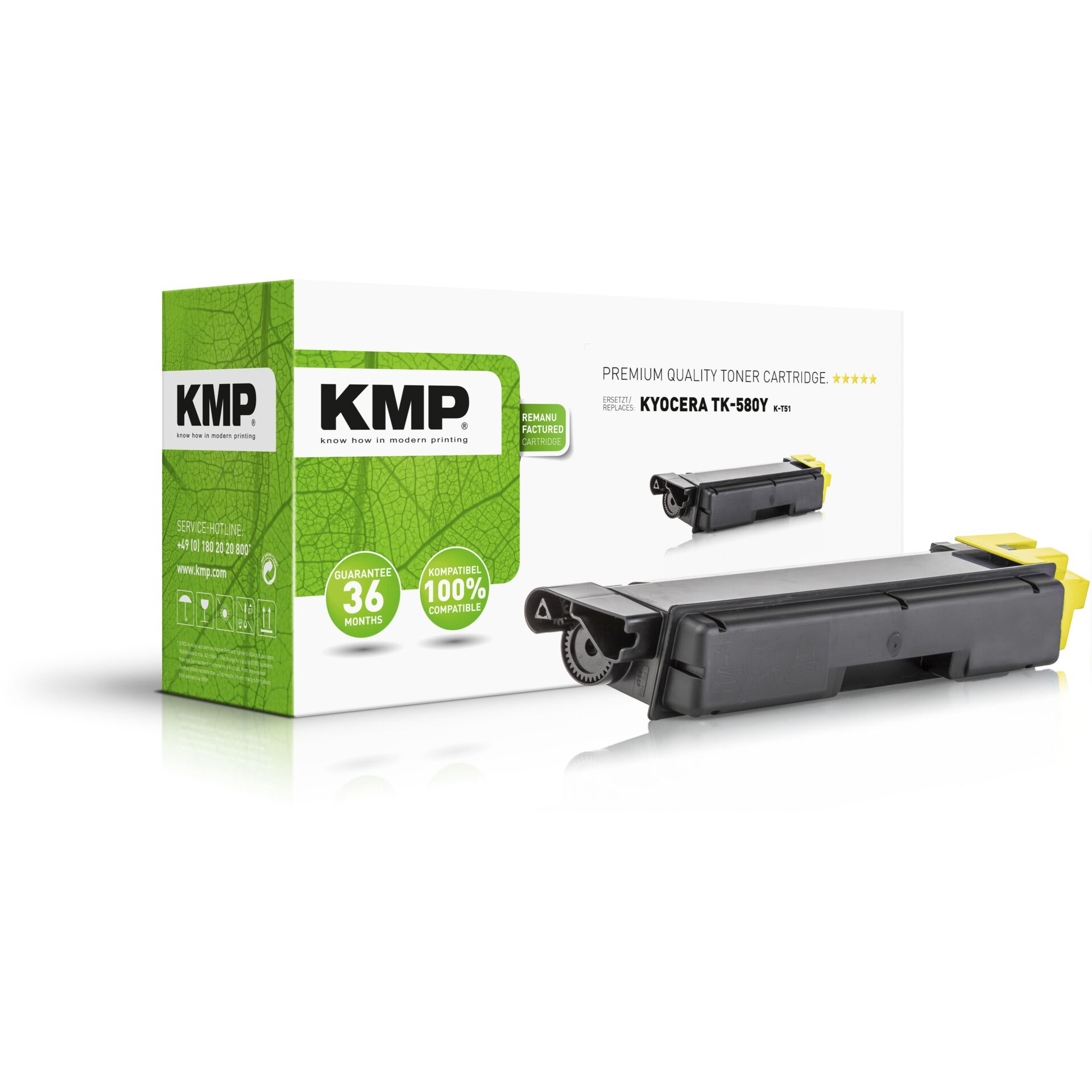 KMP K-T51 Toner yellow kompatibel mit Kyocera TK-580 Y