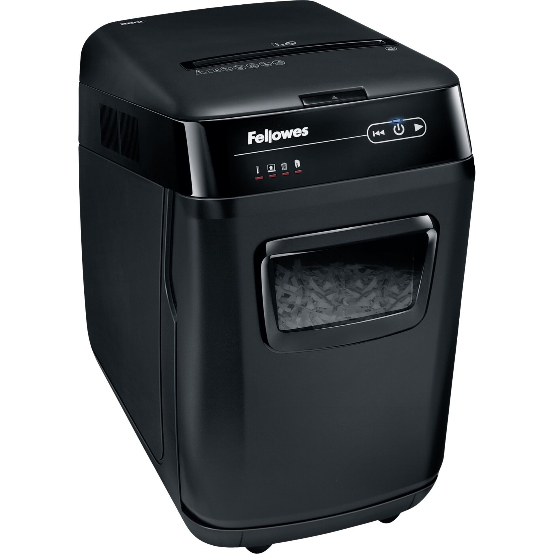 Fellowes AutoMax 200C Aktenvernichter Kreuzschreddern 23 cm Schwarz