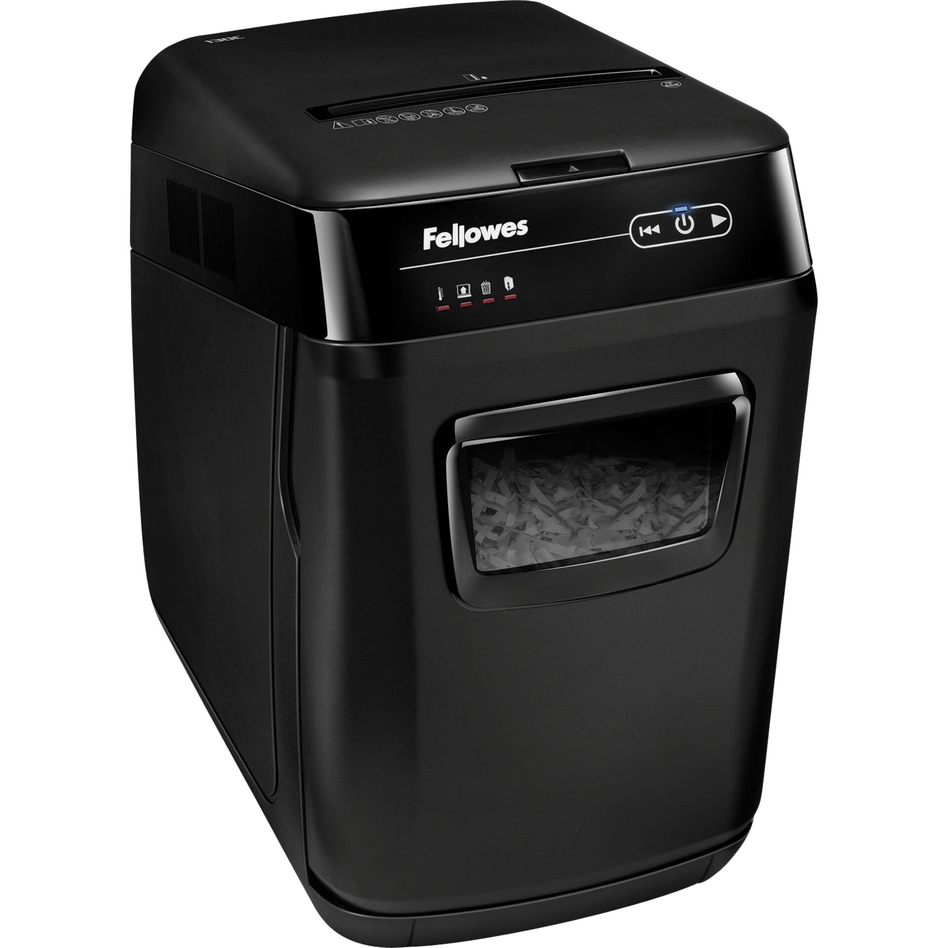 Fellowes AutoMax 150C Aktenvernichter Kreuzschreddern 23 cm Schwarz, Grau