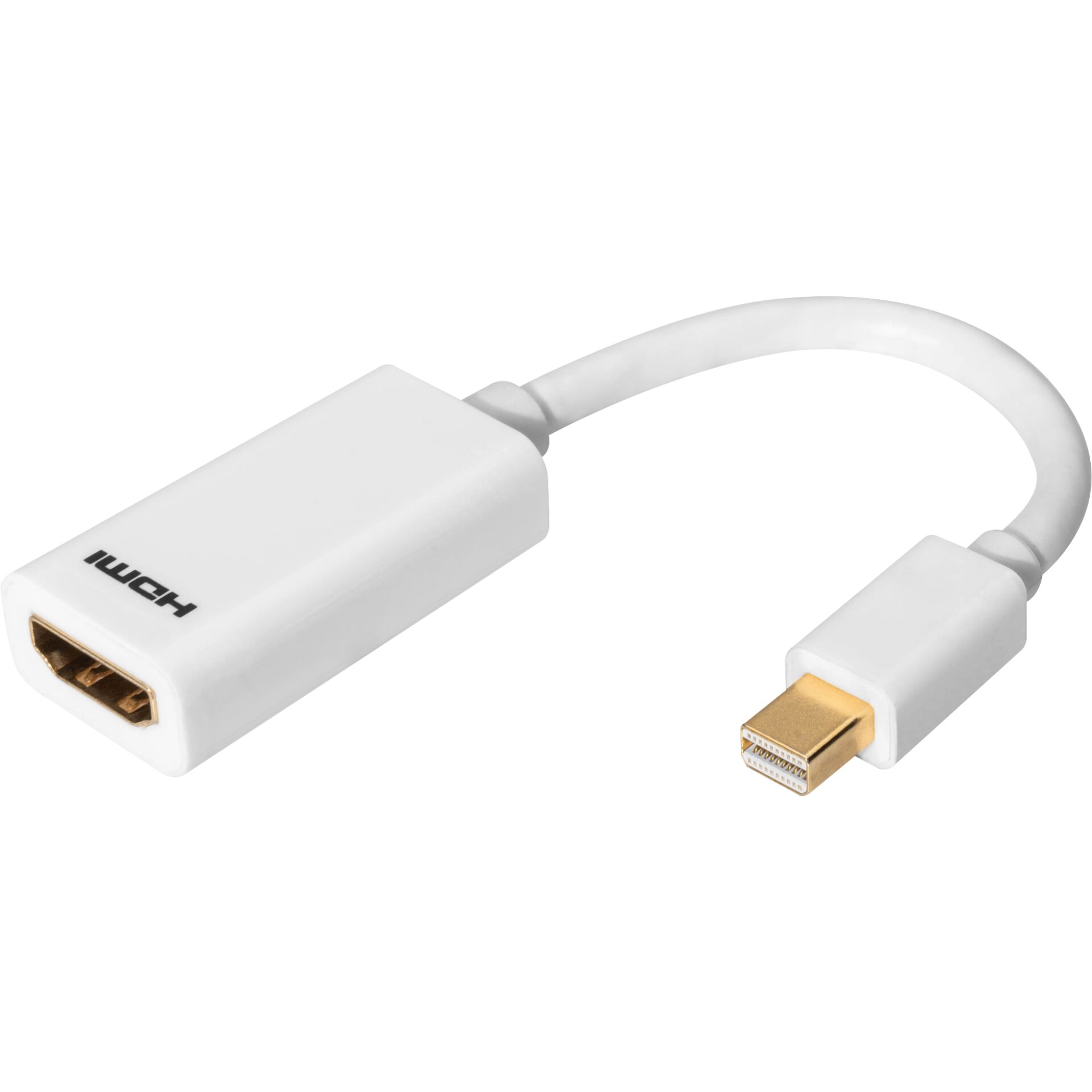 DIGITUS Mini DisplayPort - HDMI Adapter / Konverter  15cm weiss