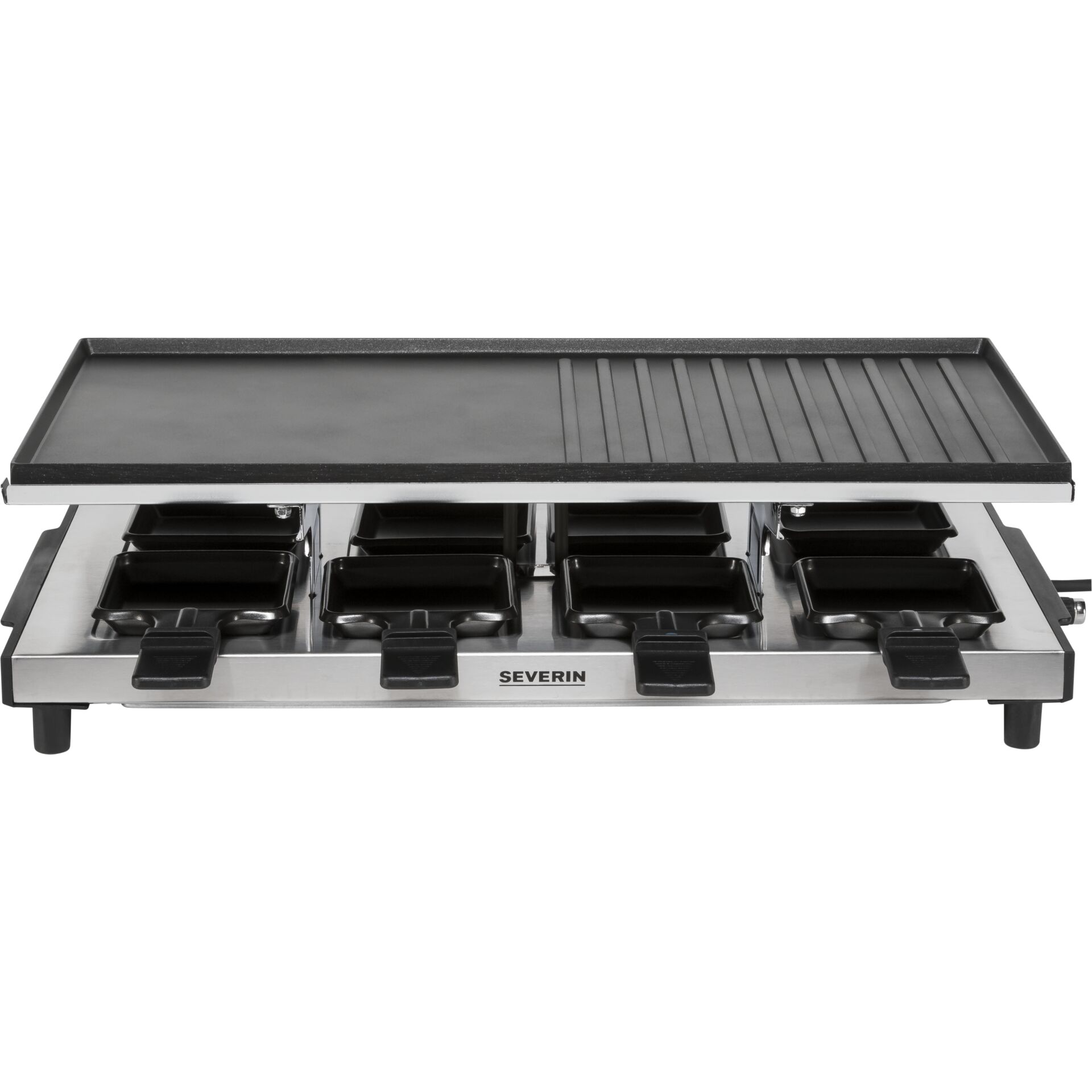 Severin RG 2375 Raclette Grill 1700 W Schwarz, Edelstahl