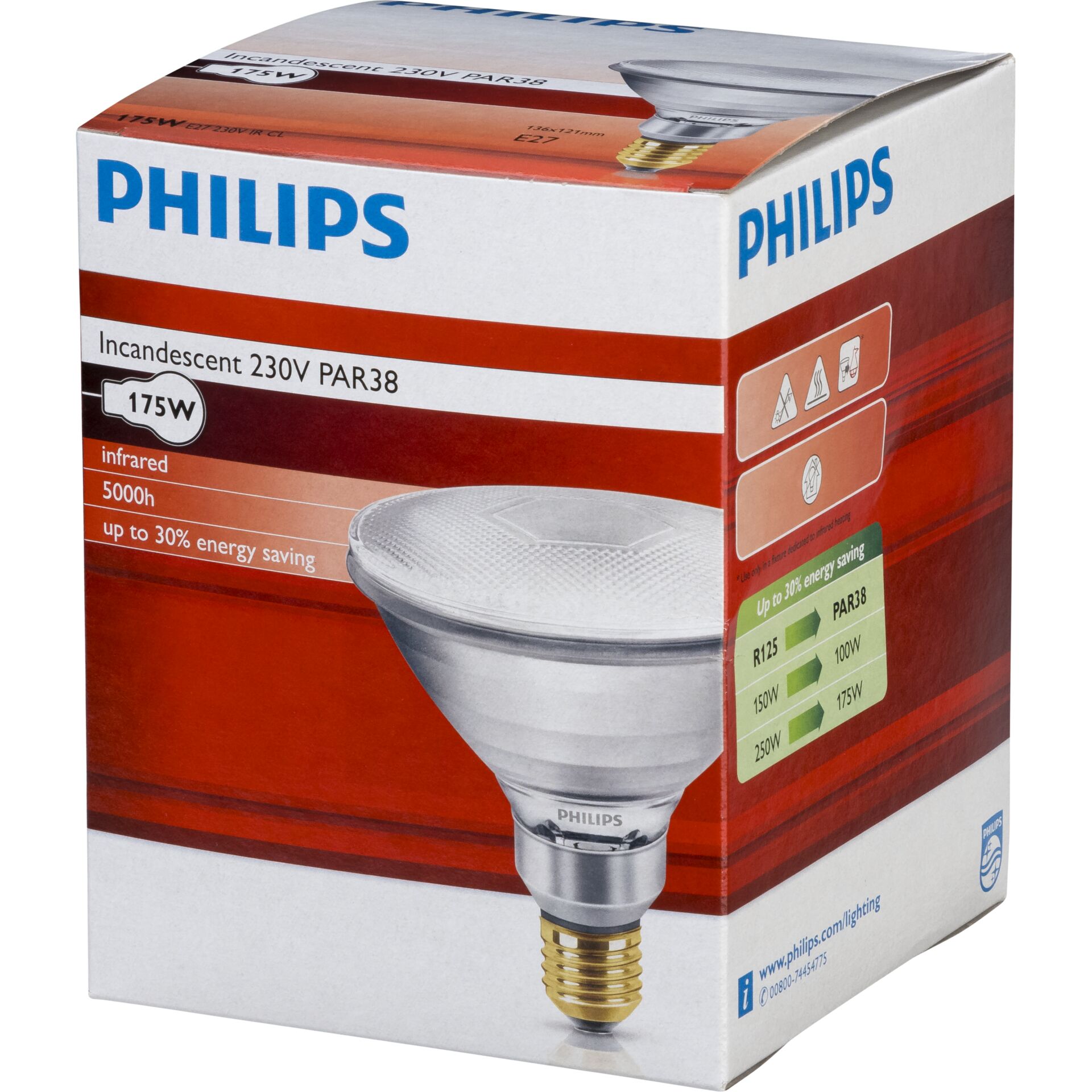 Philips Infrarotlampe PAR38 IR 175W E27 230 CL