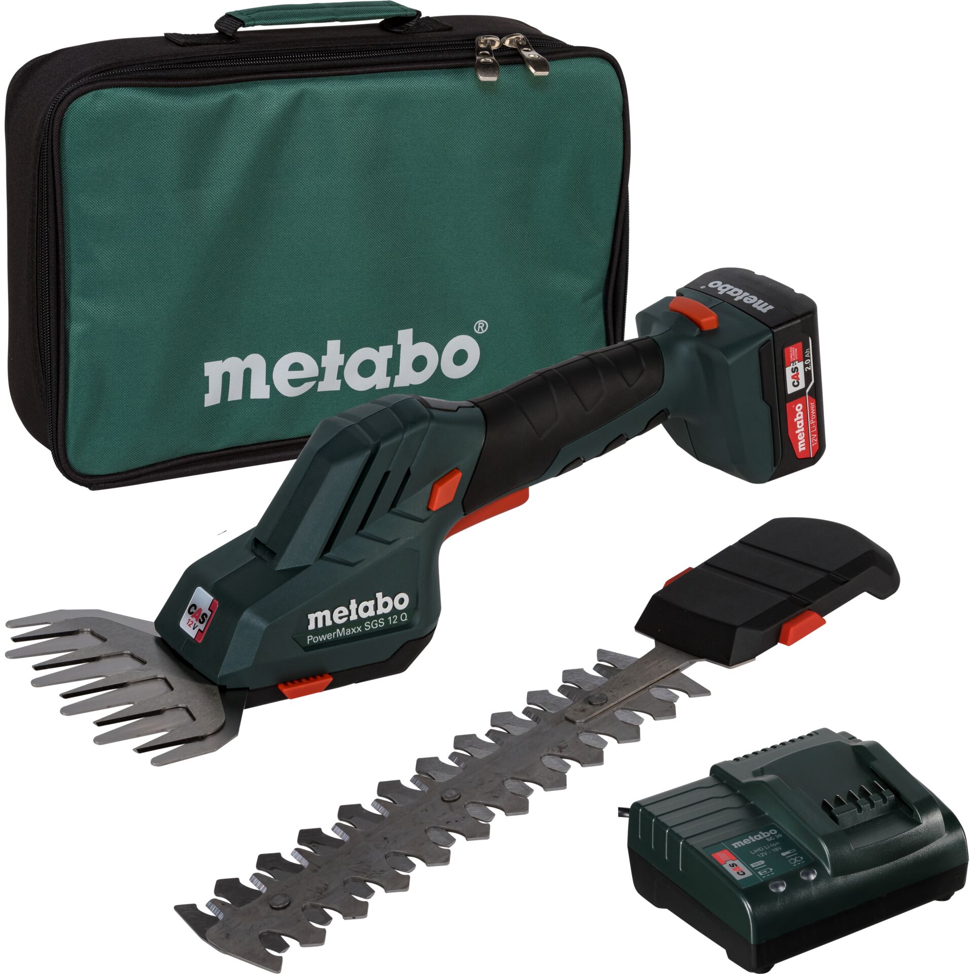 Metabo POWERMAXX SGS 12 Q Akku-Grasschere 11,5 cm 12 V Lithium-Ion (Li-Ion) Grün