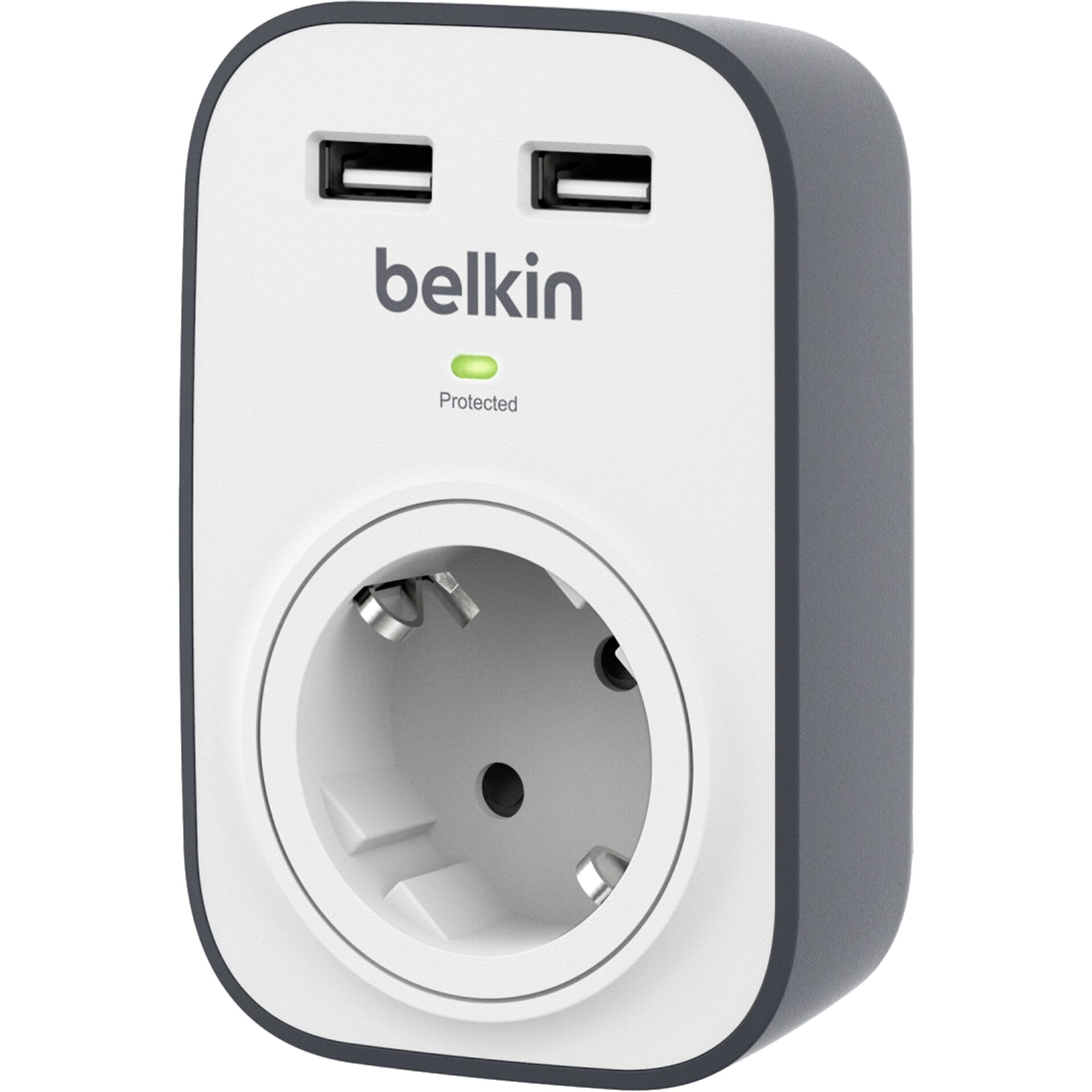 Belkin SurgeCube Schwarz, Weiß 1 AC-Ausgänge