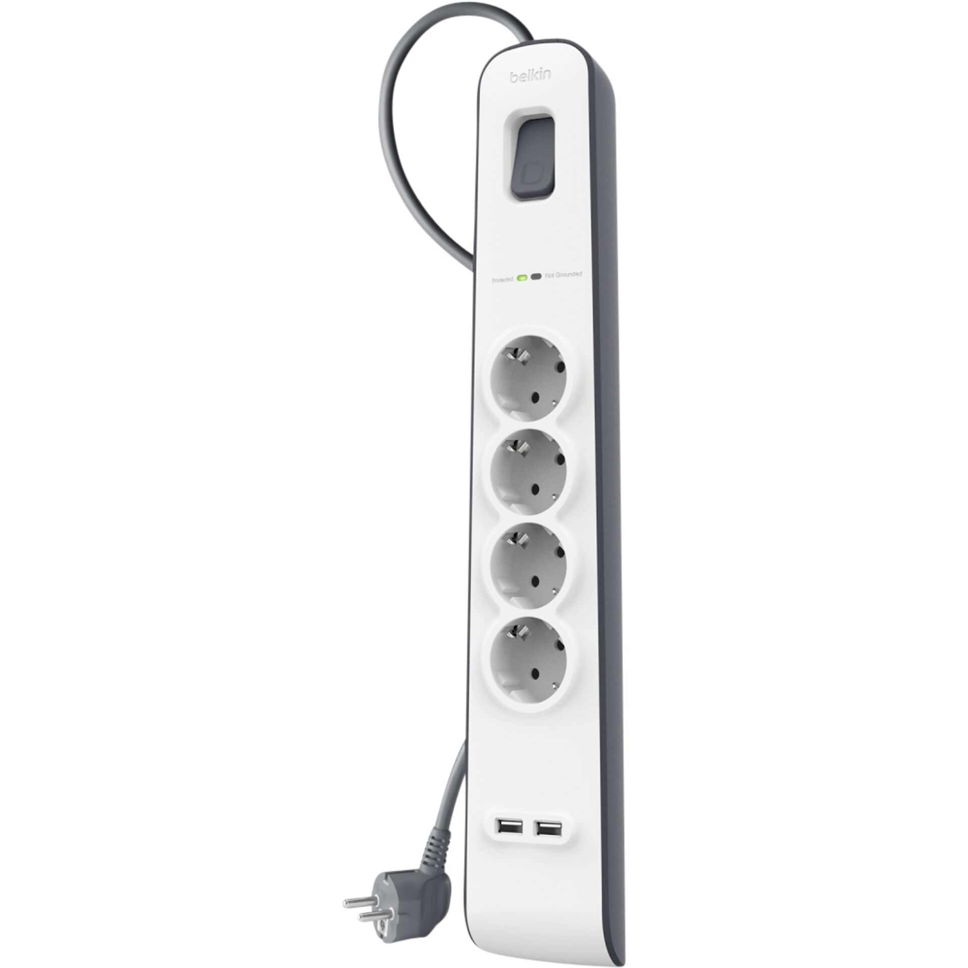 Belkin BSV401VF2M Spannungsschutz Weiß 4 AC-Ausgänge 2 m