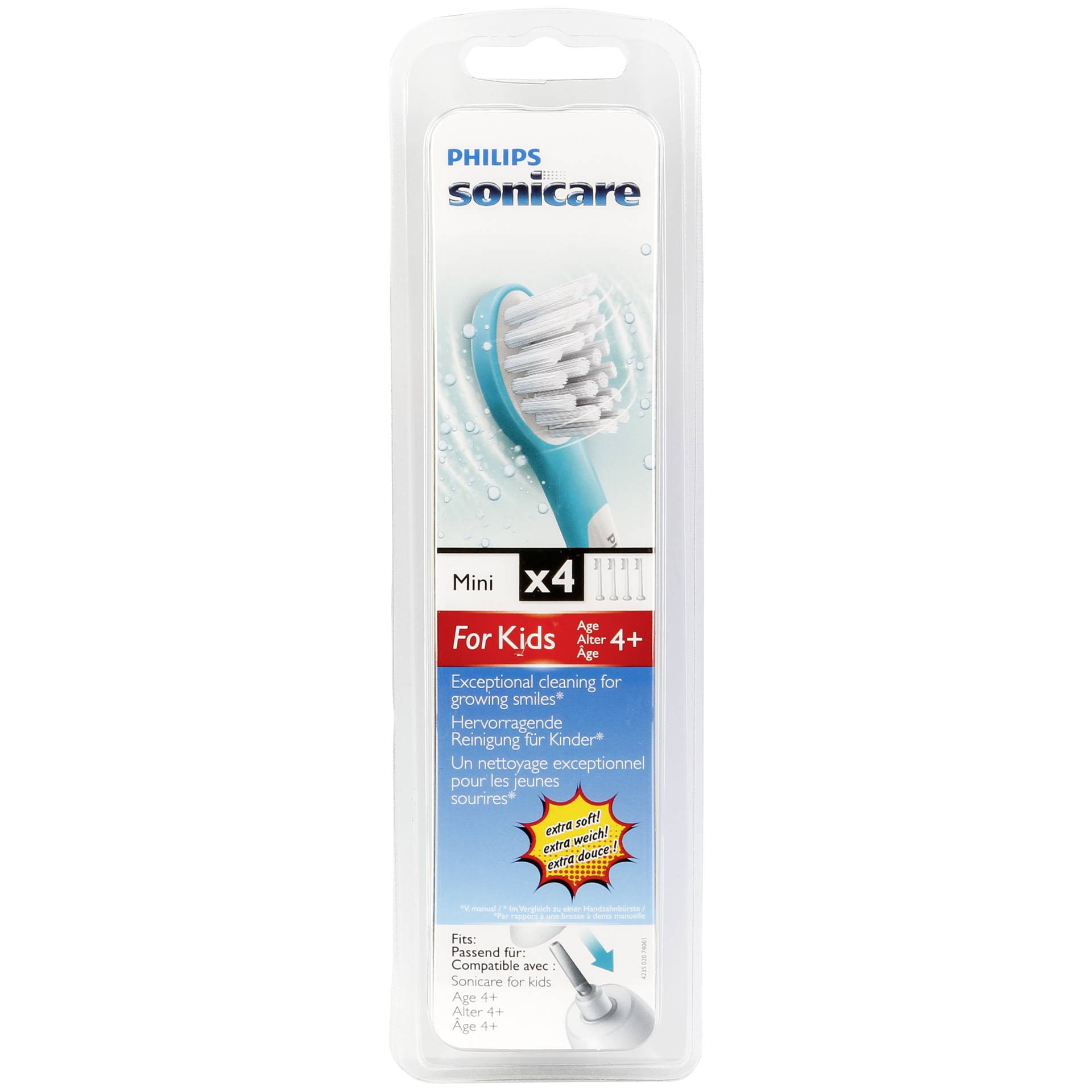 Philips Sonicare For Kids For Kids HX6034/33 Mini-Bürstenköpfe für Schallzahnbürste