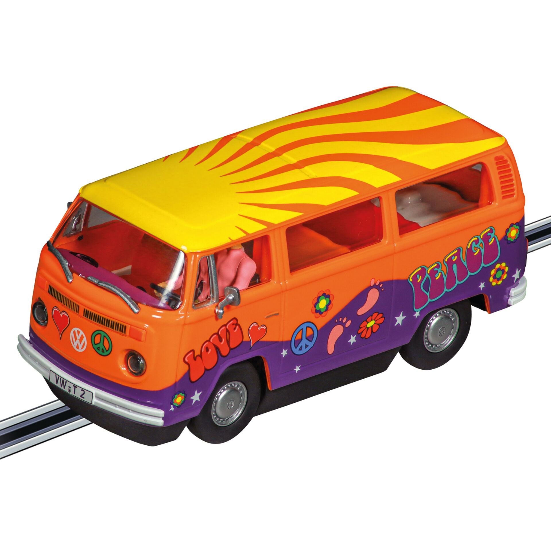 Carrera Digital 132 Auto - VW Bus T2b Peace and Love