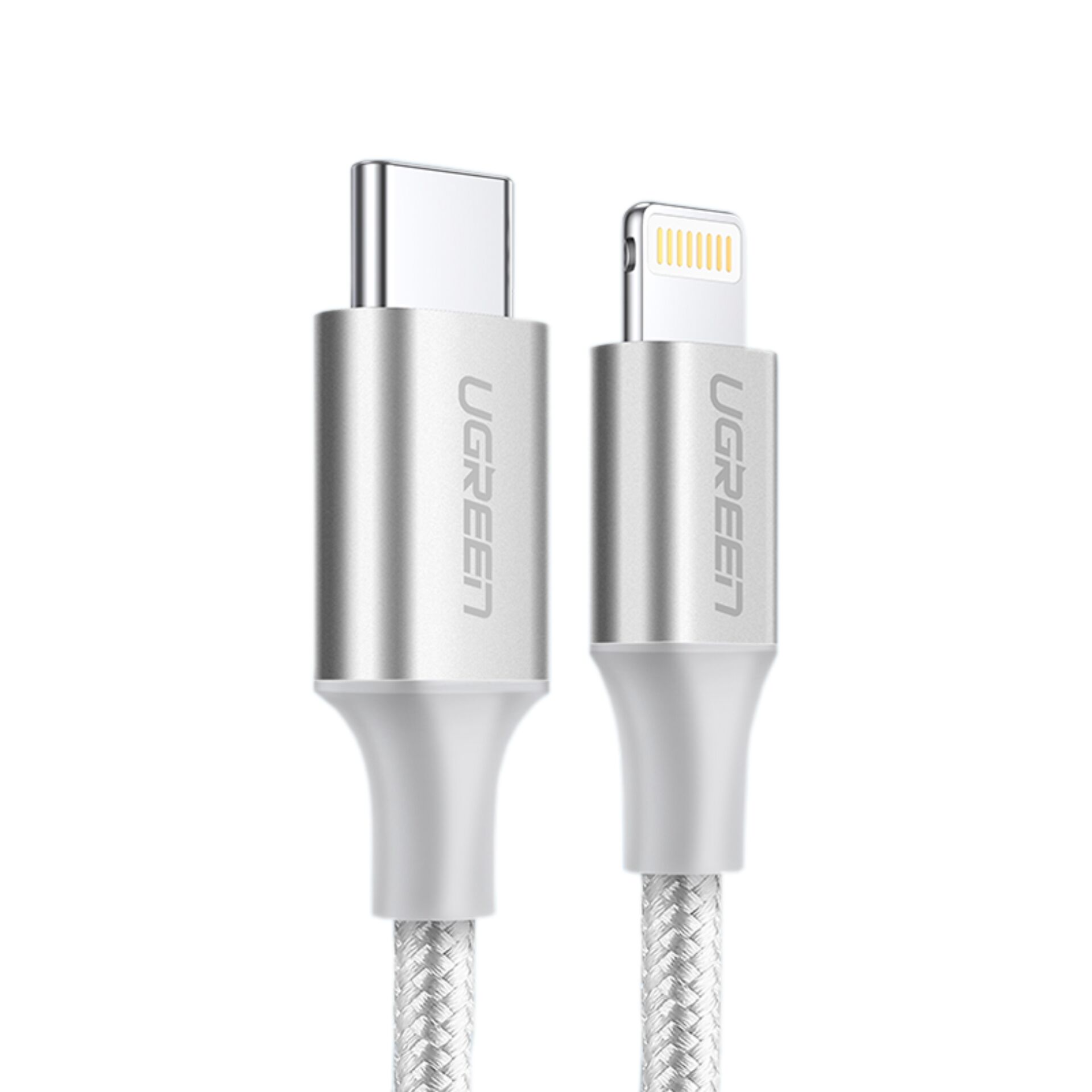 UGREEN USB-C to Lightning Cable Aluminum Shell Braided 1m Silver