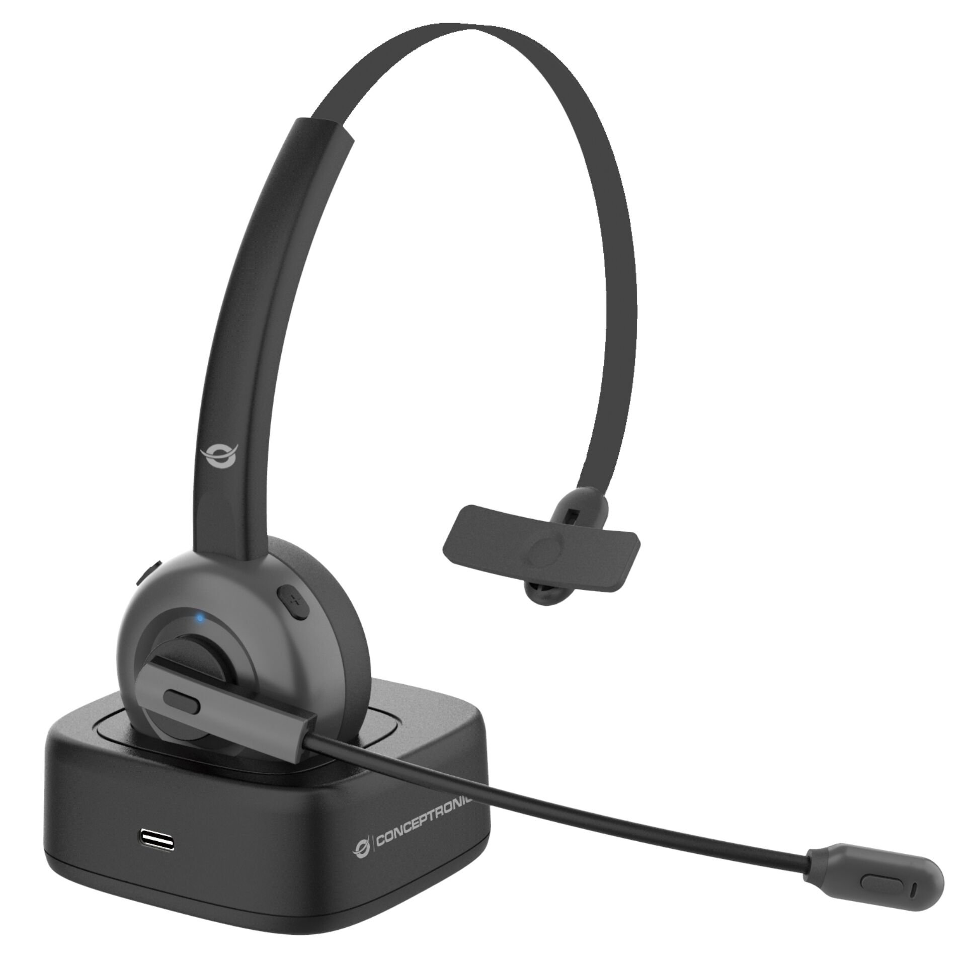 Conceptronic Polona 03BD Mono Headset, Kopfhörer On-Ear, USB, USB-C