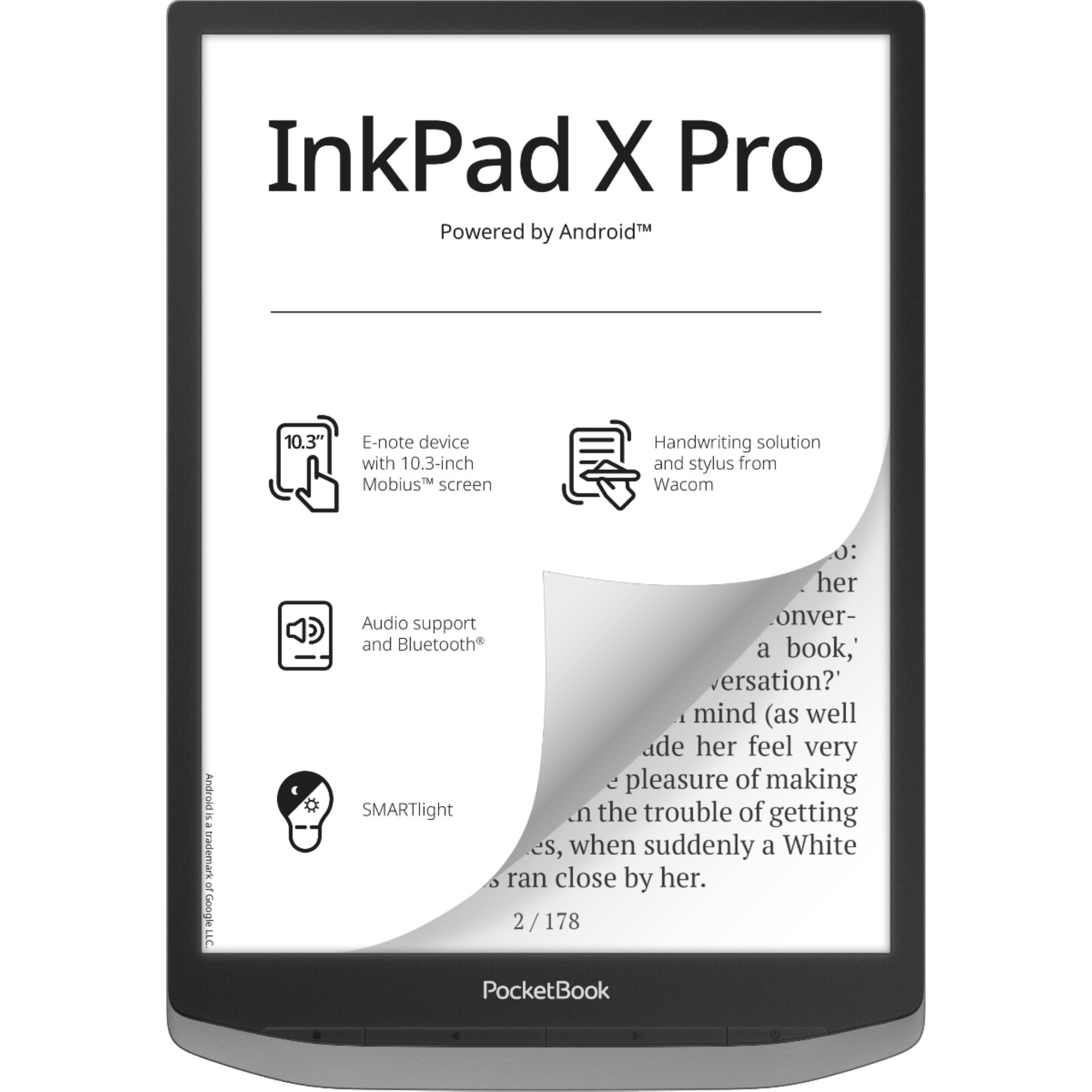 PocketBook InkPad X Pro eBook-Reader Touchscreen 32 GB WLAN Grau