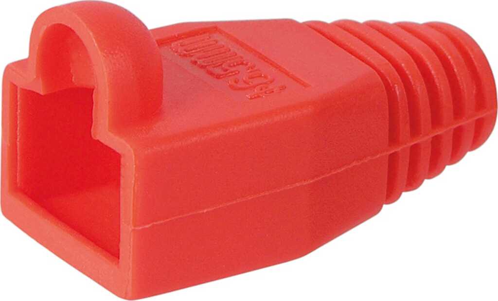 goobay Tülle für RJ45 Stecker rot, Kabeleinführung 6.40mm, 10 Stk.