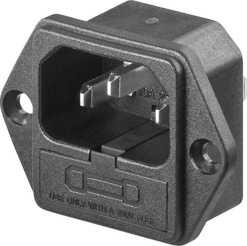 AC-Einbaustecker mit Sicherungshalter 