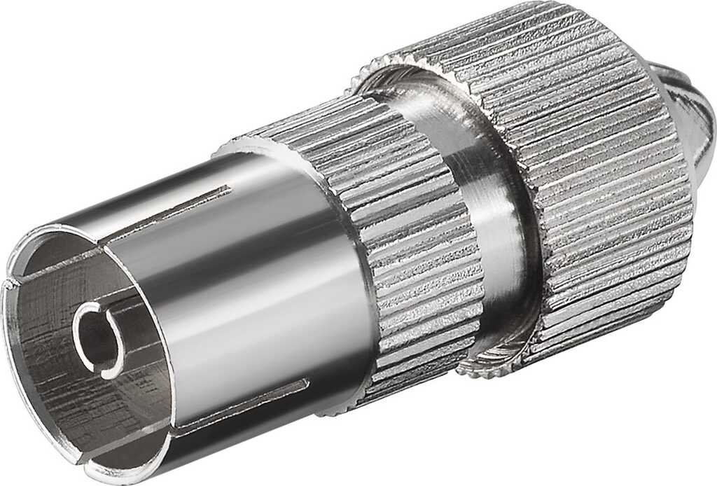 goobay Koaxial Kupplung 9,5 mm Metall mit Schraubanschluss 