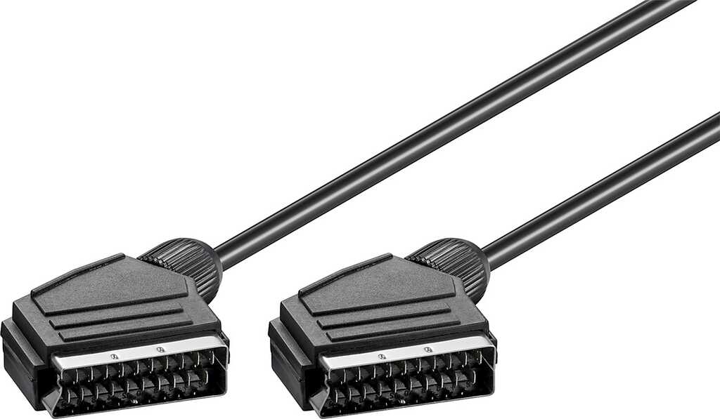 3m Scart Verbindungskabel, Scartstecker (21-Pin) > Scartstecker (21-Pin), stecker/ stecker, schwarz