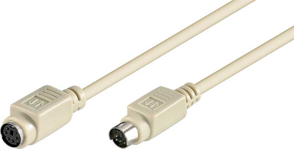 Goobay PS/2 2m PL PS/2-Kabel 6-p Mini-DIN Grau