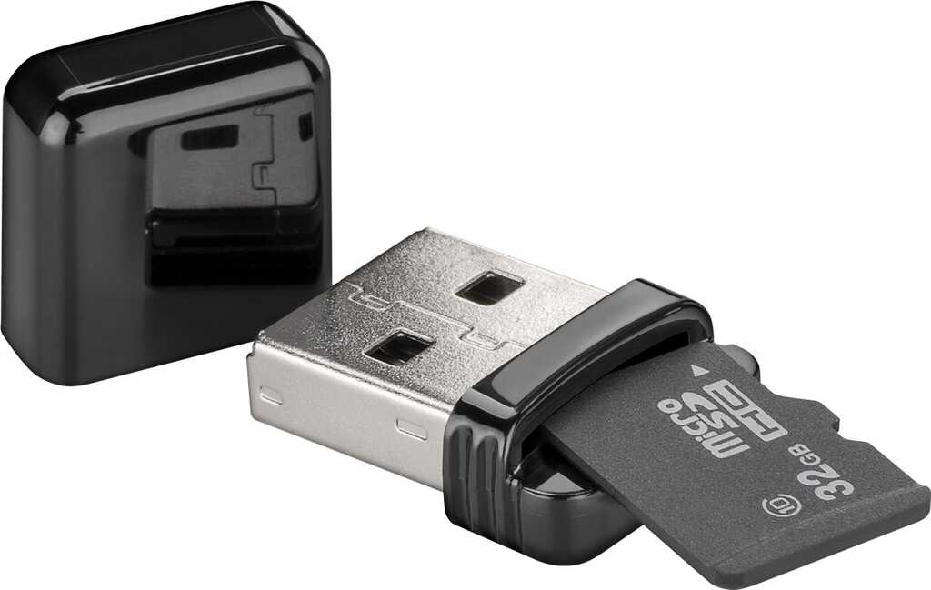 goobay MicroSD-Kartenlesegerät USB 2.0 