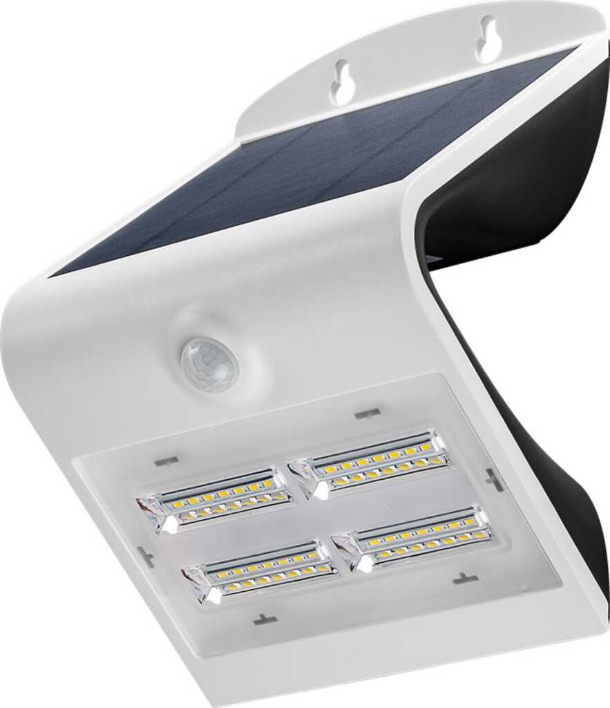 LED-Solar-Wandleuchte mit Bewegungsmelder, 3,2 W, 400 lm, weiss